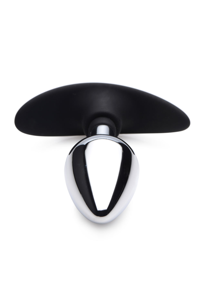 Dark Invader Metal and Silicone Anal Plug Medium  