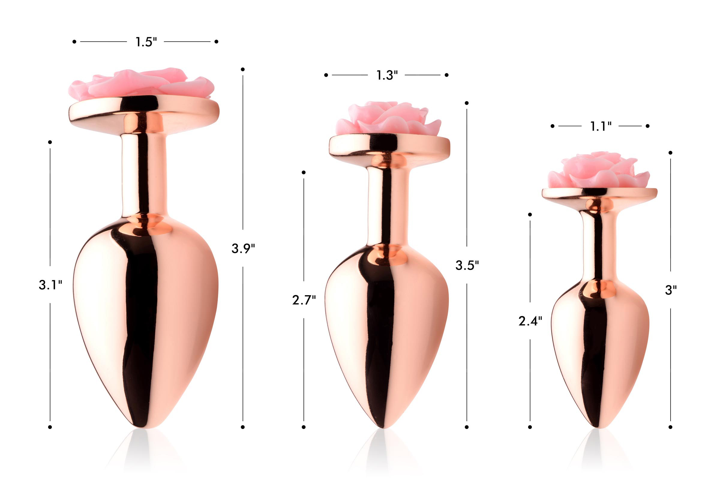 pink rose gold anal plug small 