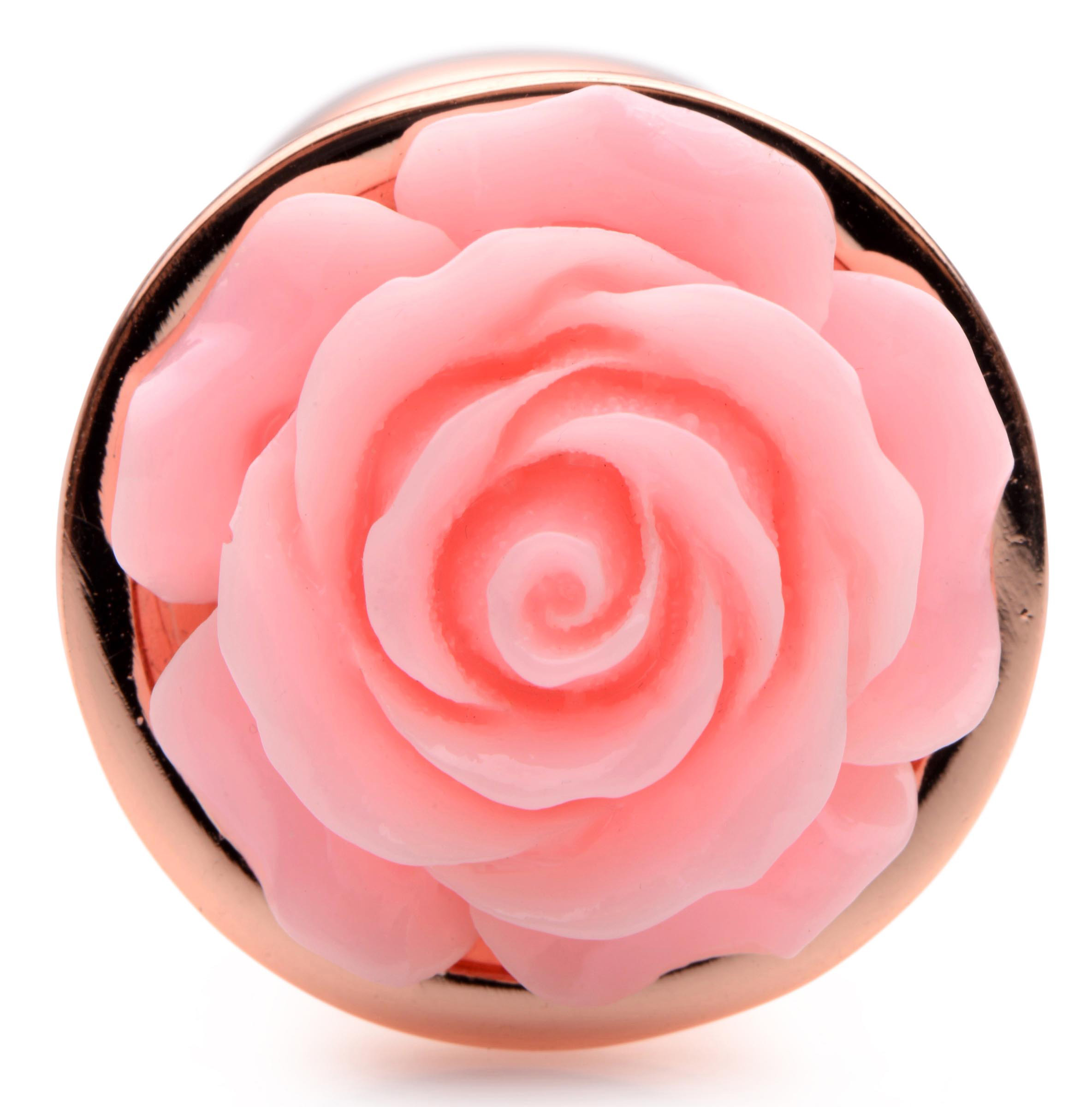 pink rose gold anal plug small 