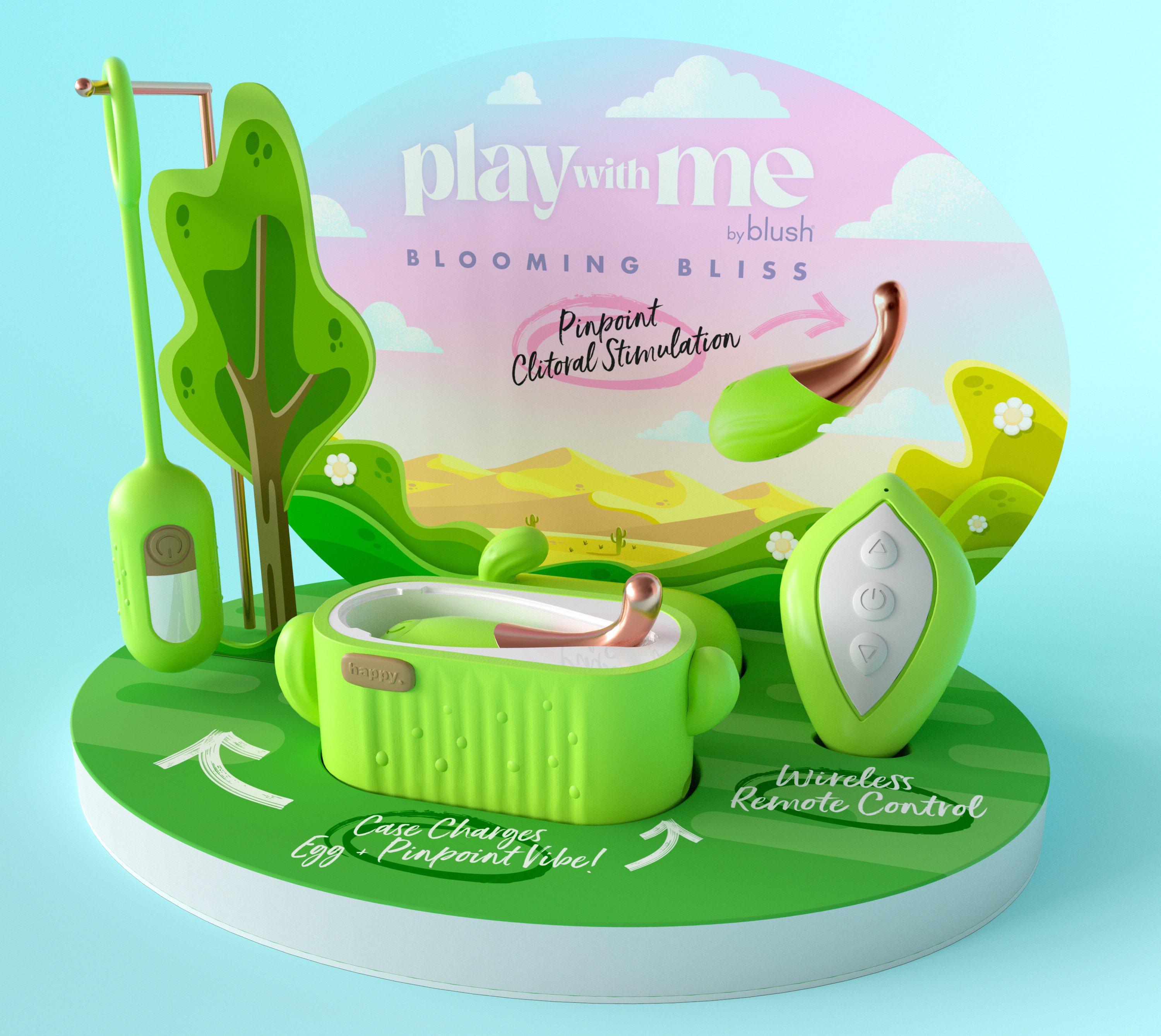 play with me blooming bliss merchandising kit green 