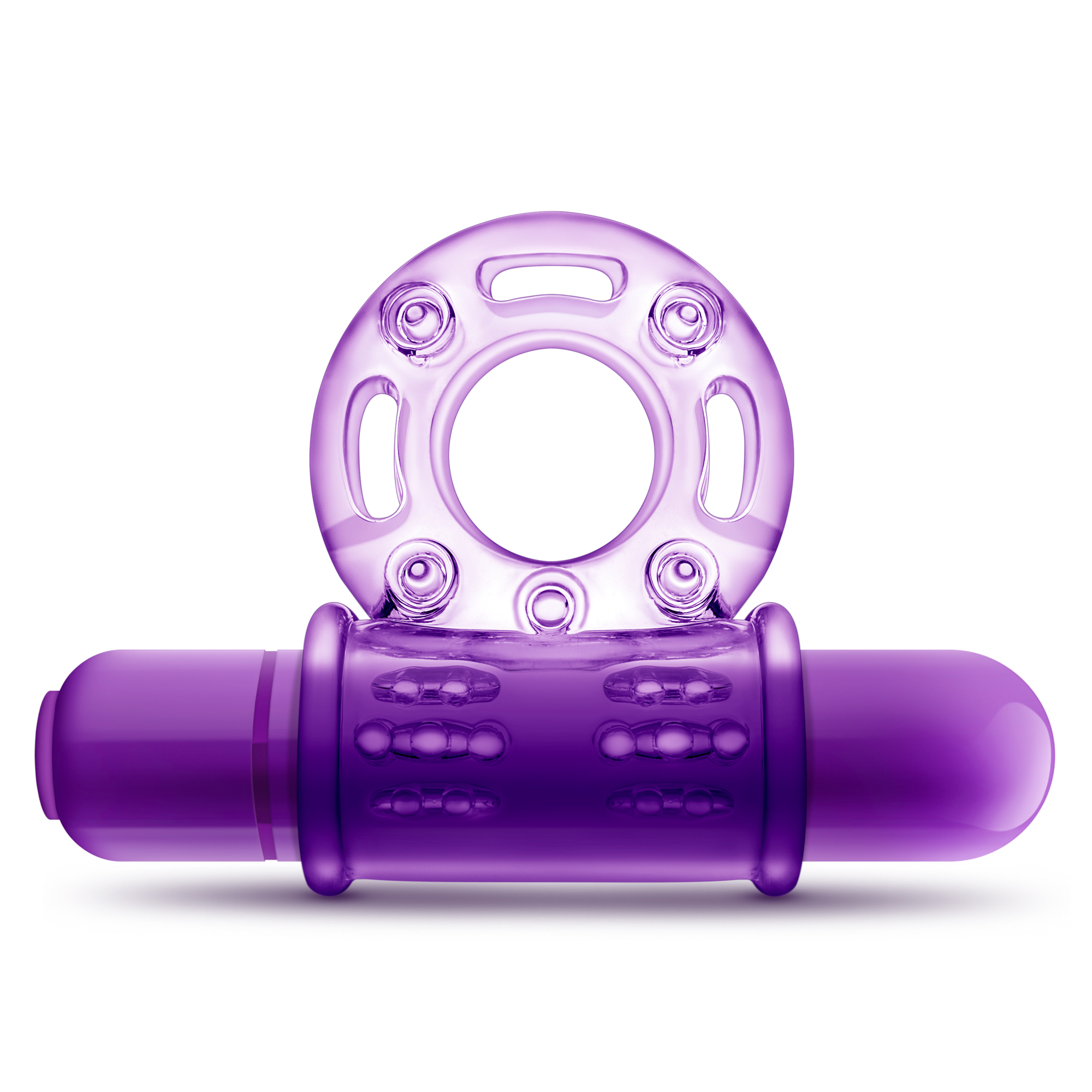 play with me couples play vibrating cock ring purple 