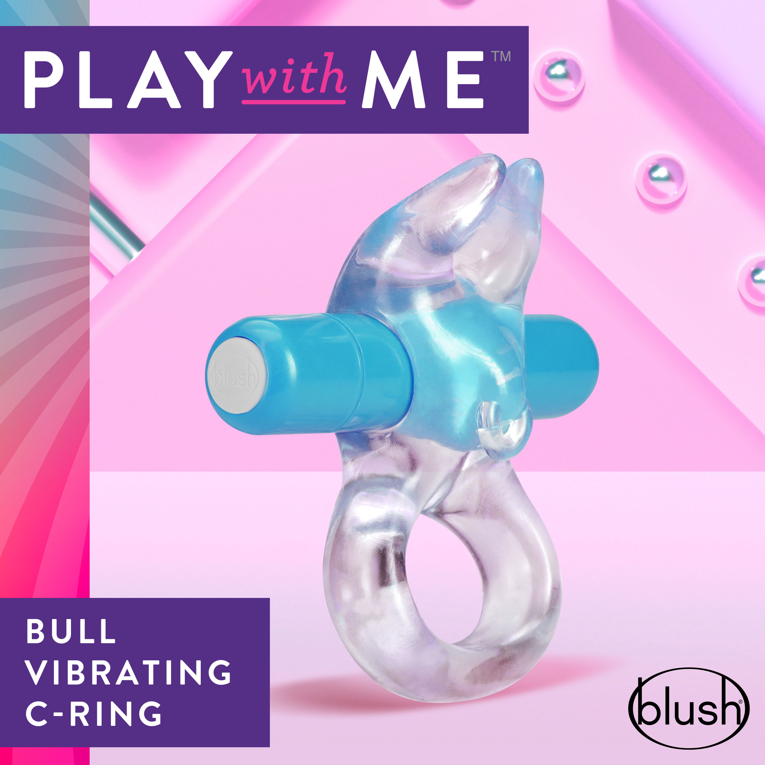 play with me – bull vibrating c ring blue 