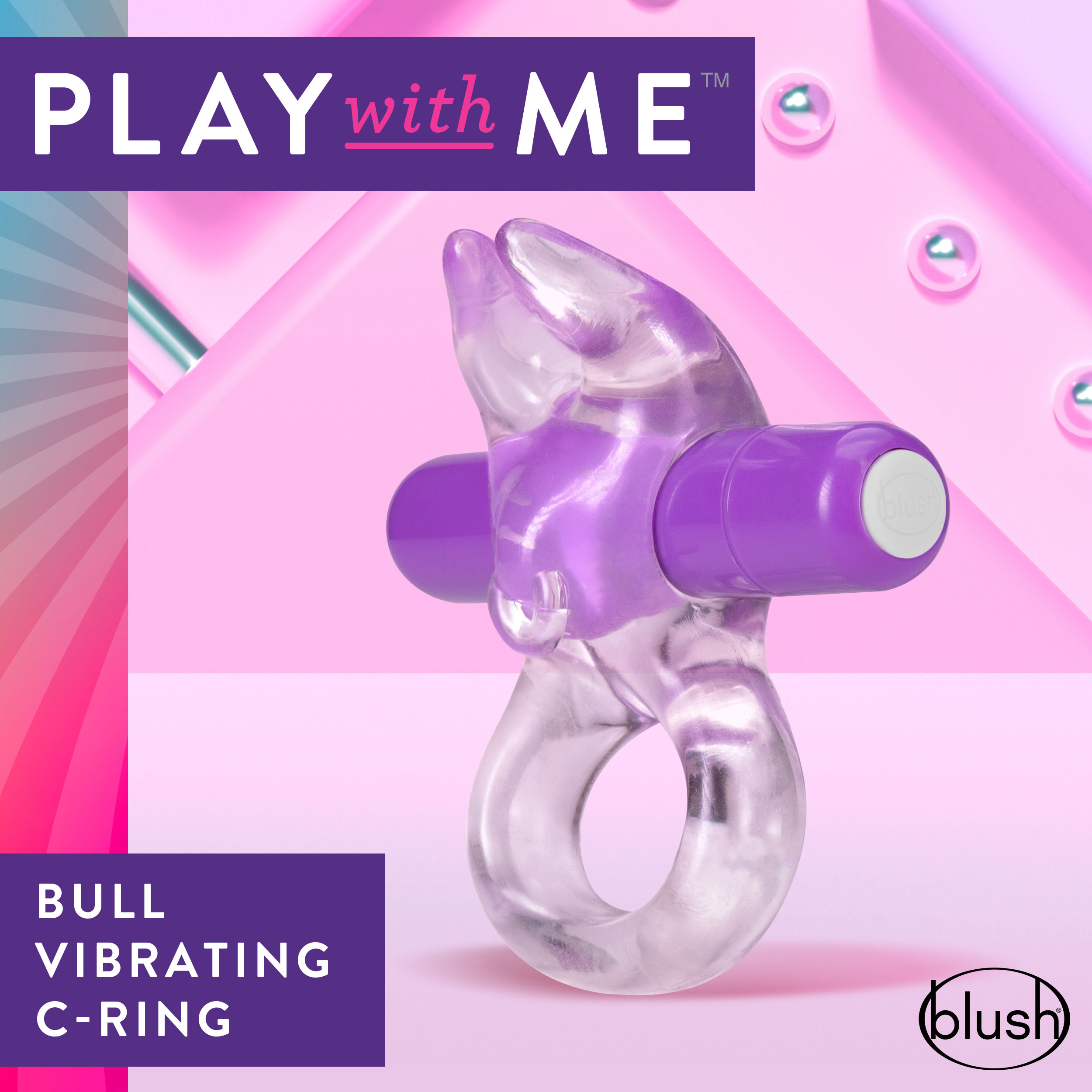 play with me – bull vibrating c ring purple 