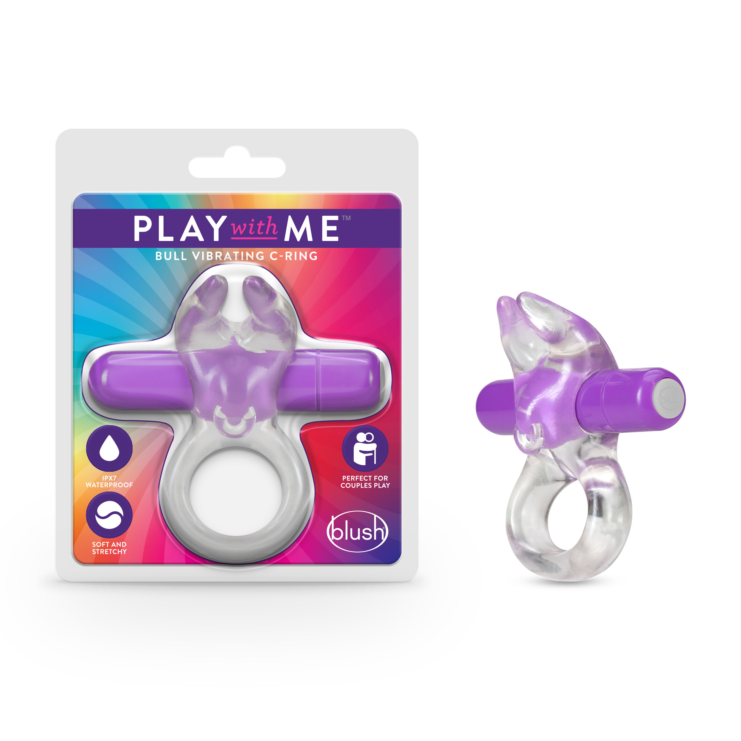 play with me – bull vibrating c ring purple 