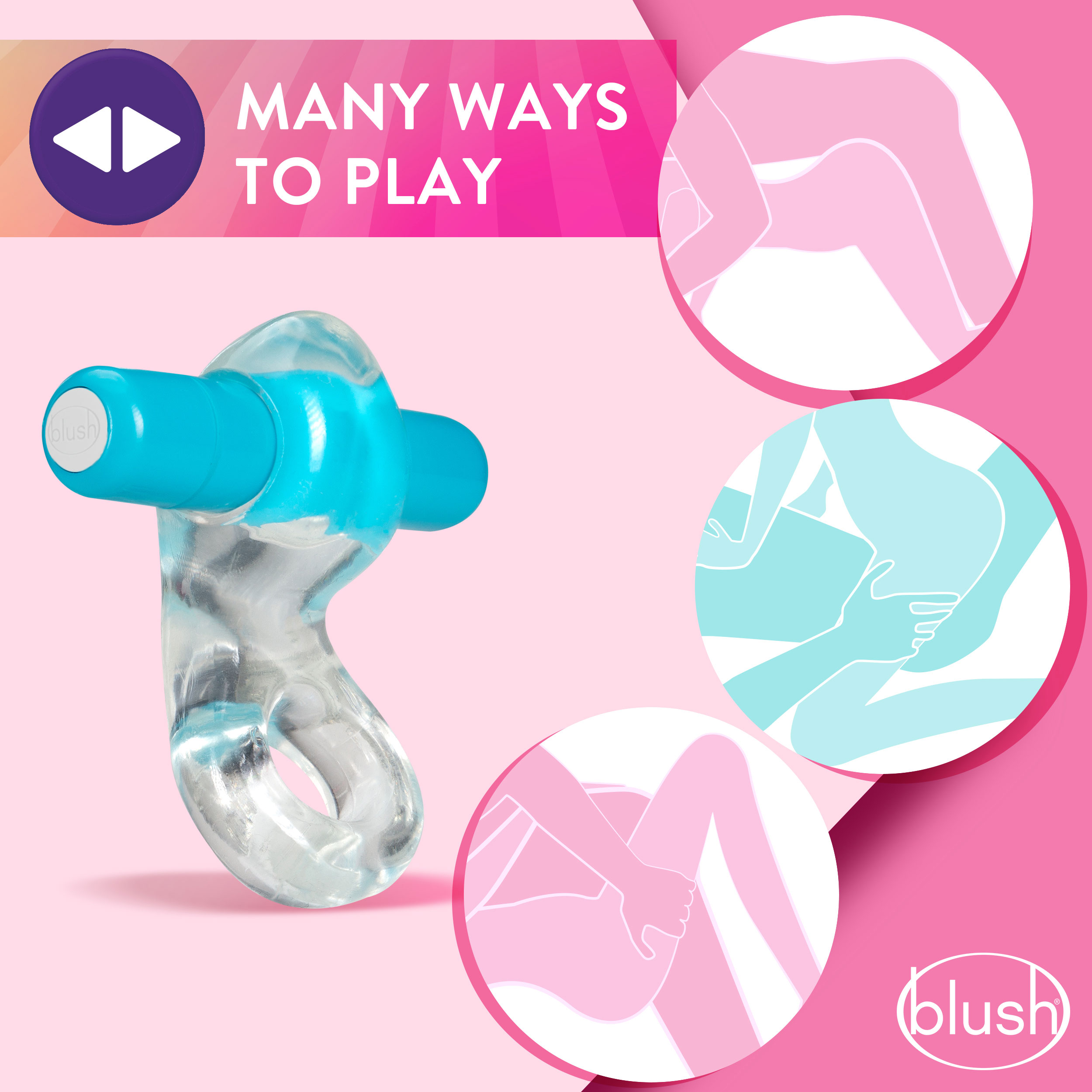 play with me – delight vibrating c ring blue 