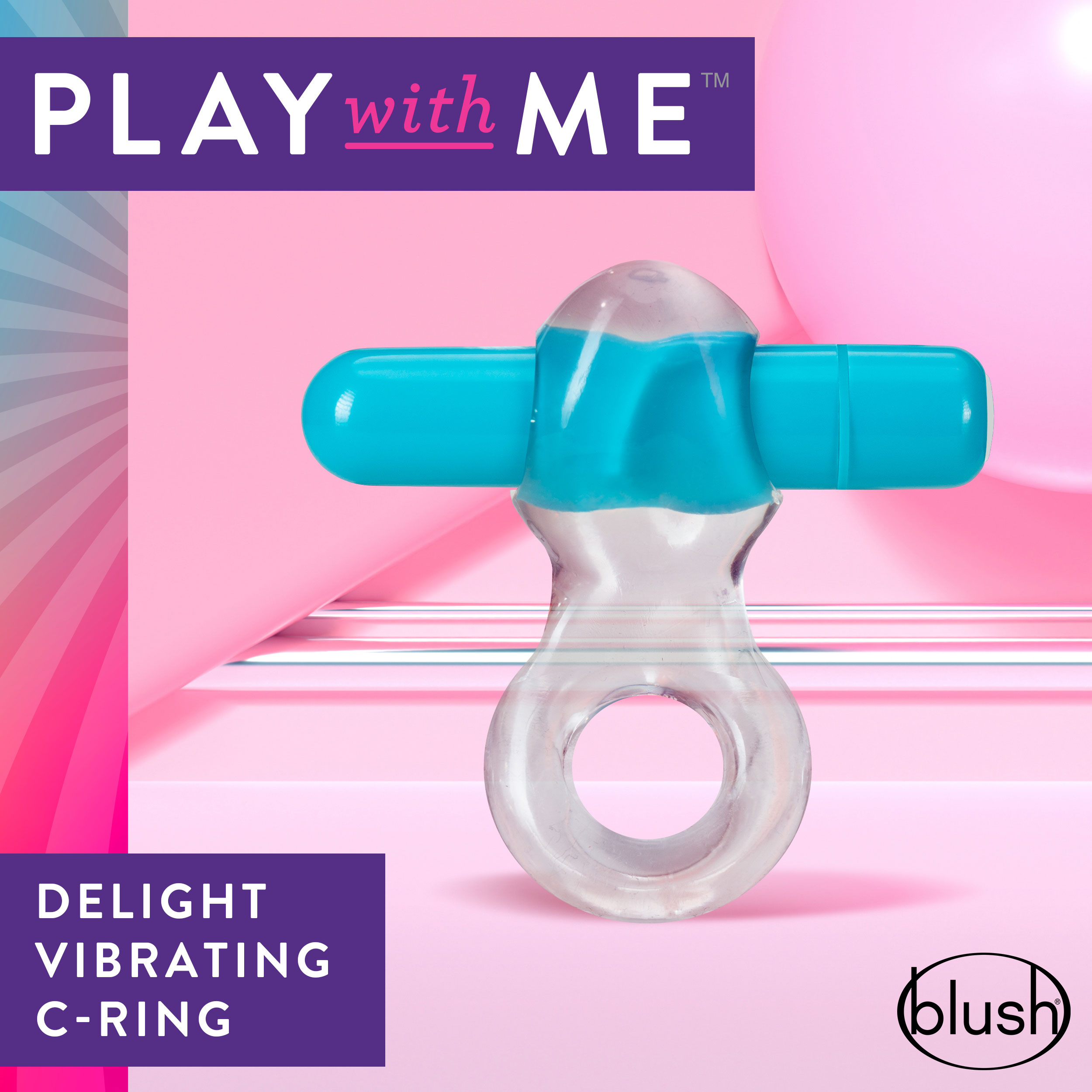 play with me – delight vibrating c ring blue 