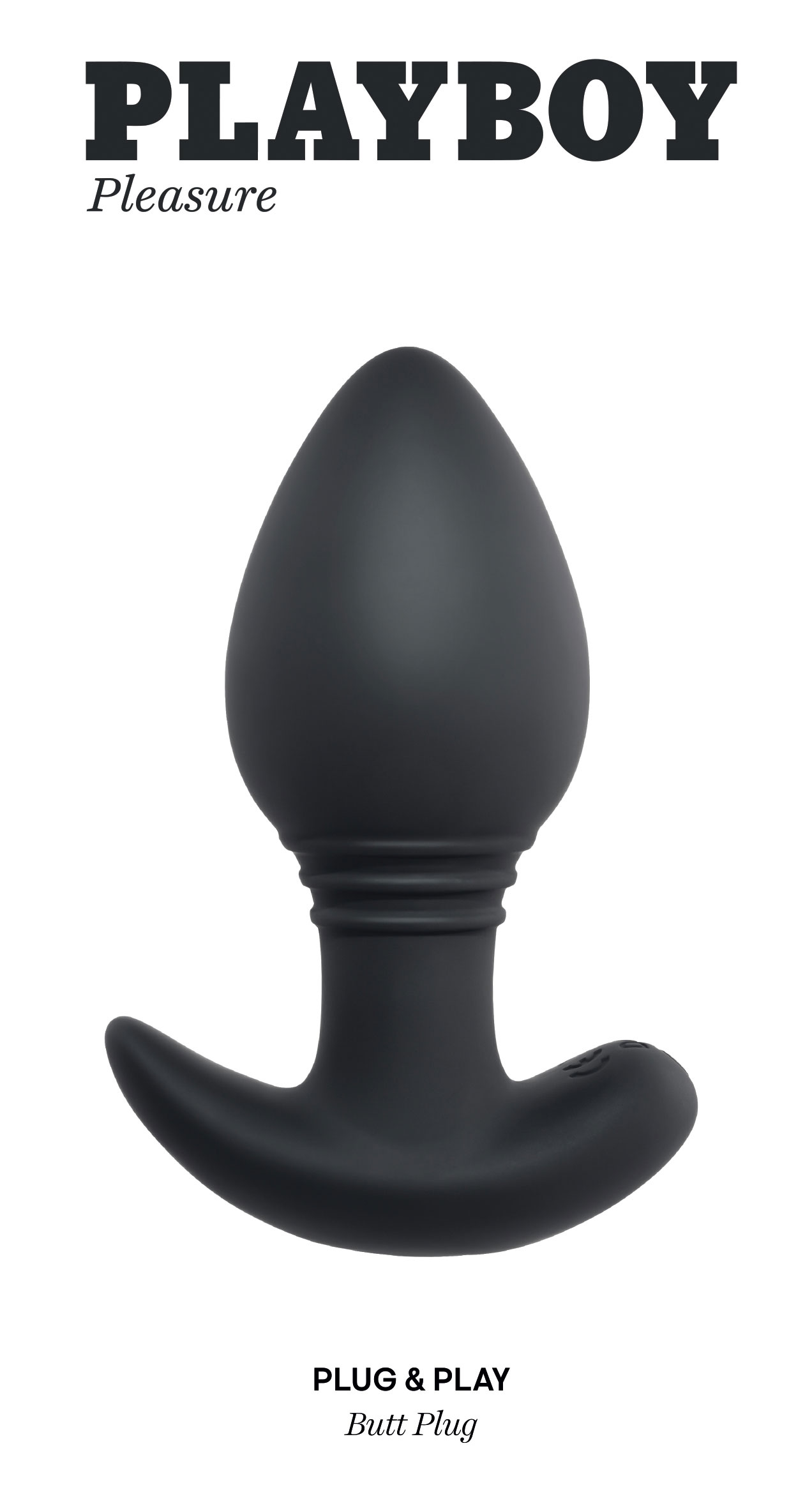 playboy pleasure plug and play butt plug black 