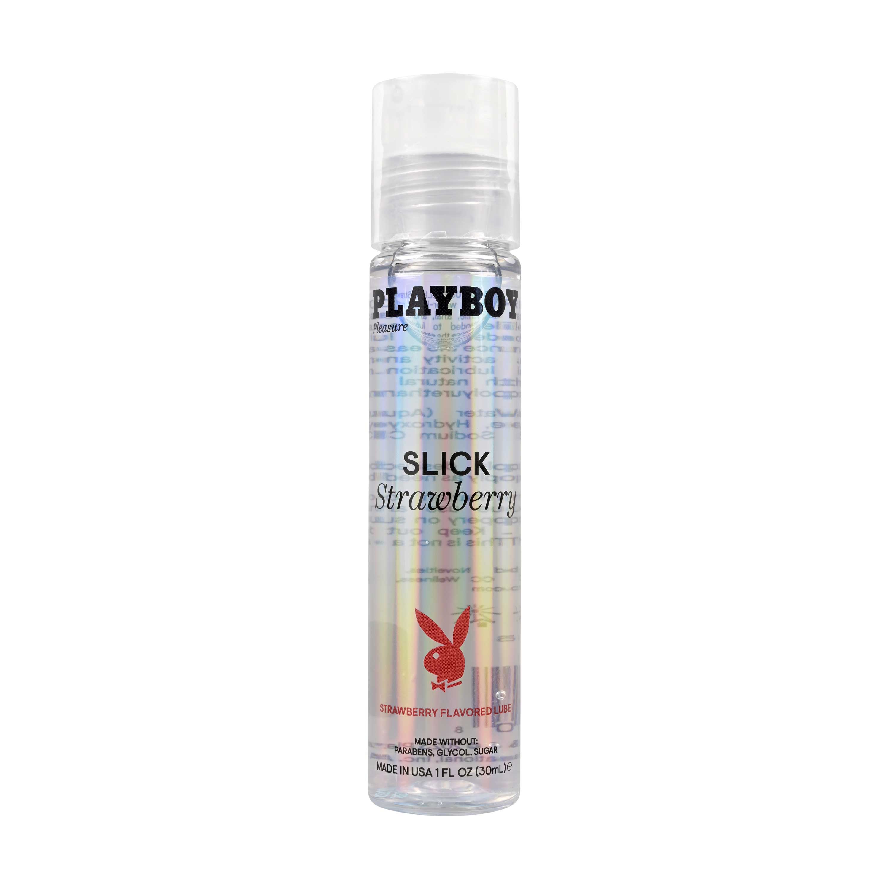 playboy pleasure slick strawberry flavored lubricant  oz 