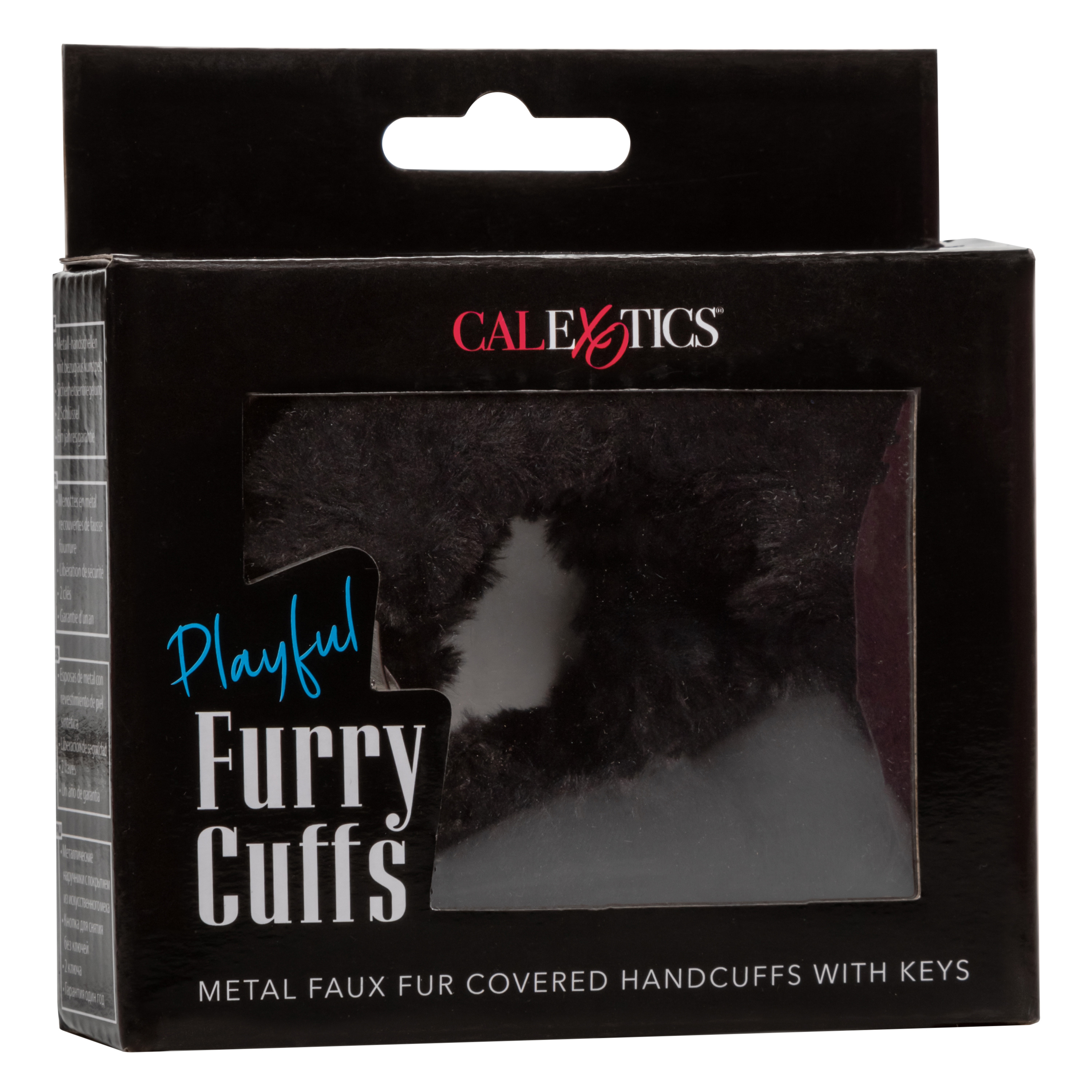 playful furry cuffs black 