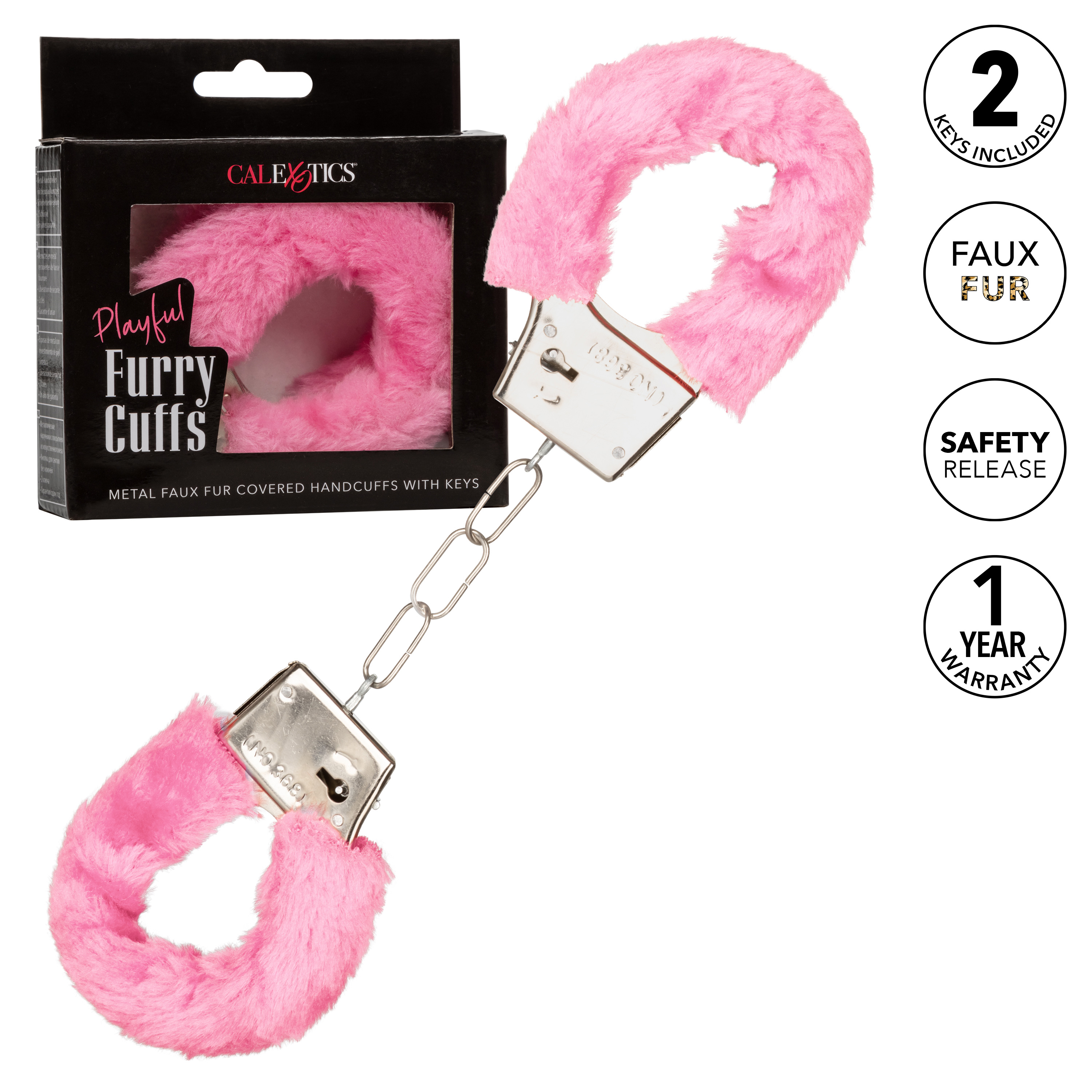 playful furry cuffs pink 