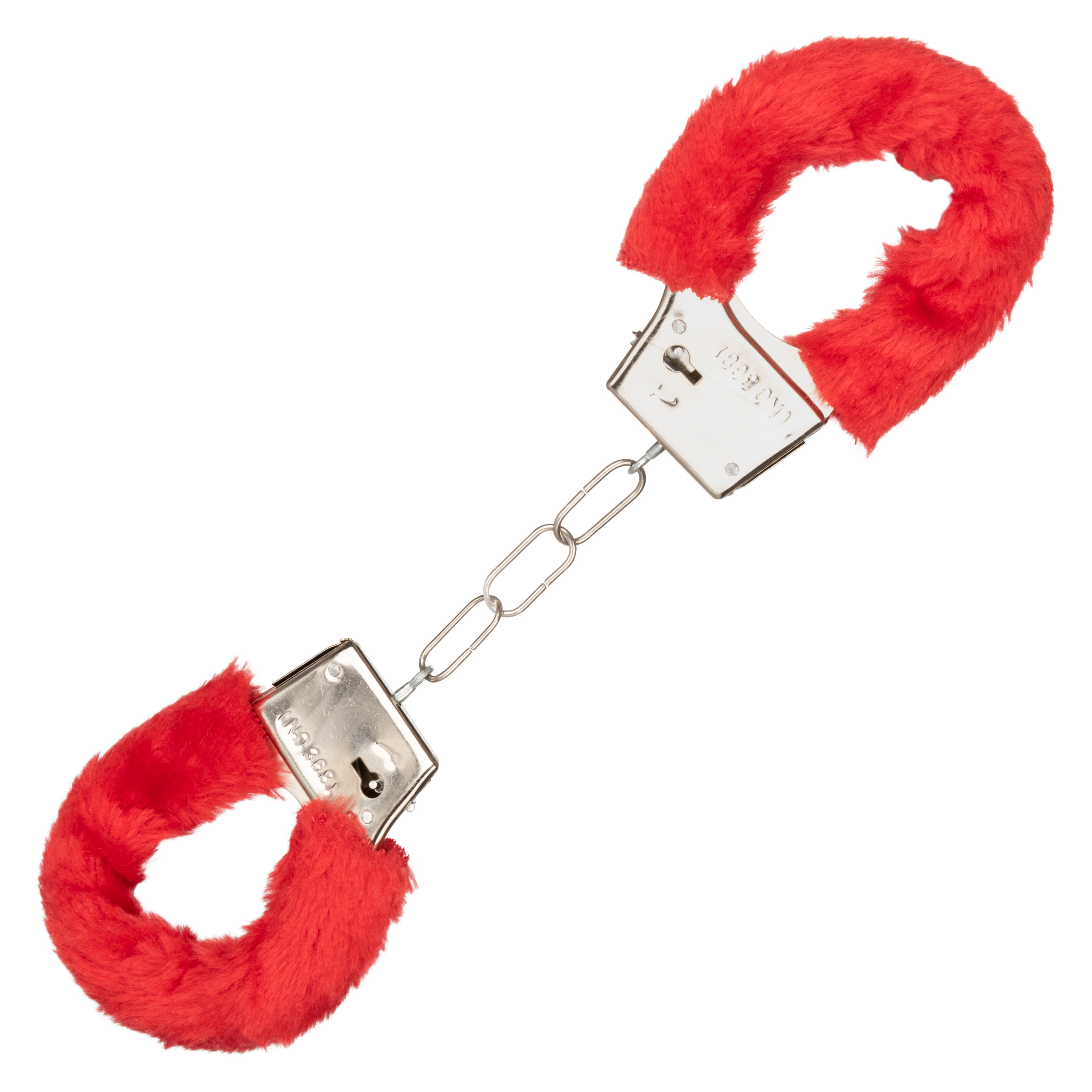 playful furry cuffs red 