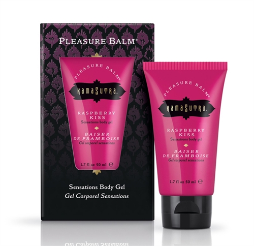 pleasure balm sensations body gel raspberry kiss  fl oz 