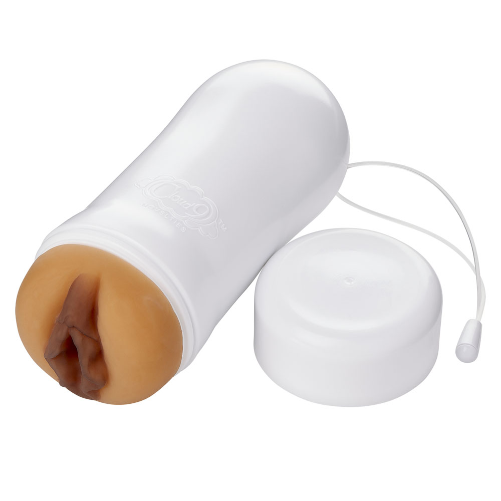 pleasure pussy pocket stroker water activated  tan 