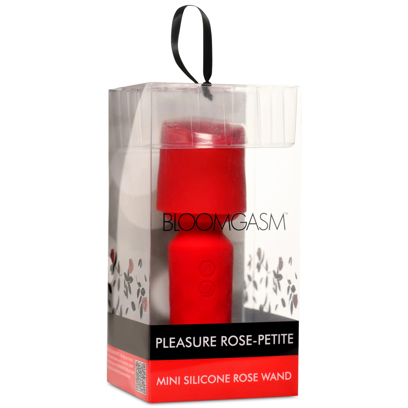 pleasure rose petite mini silicone rose wand red 