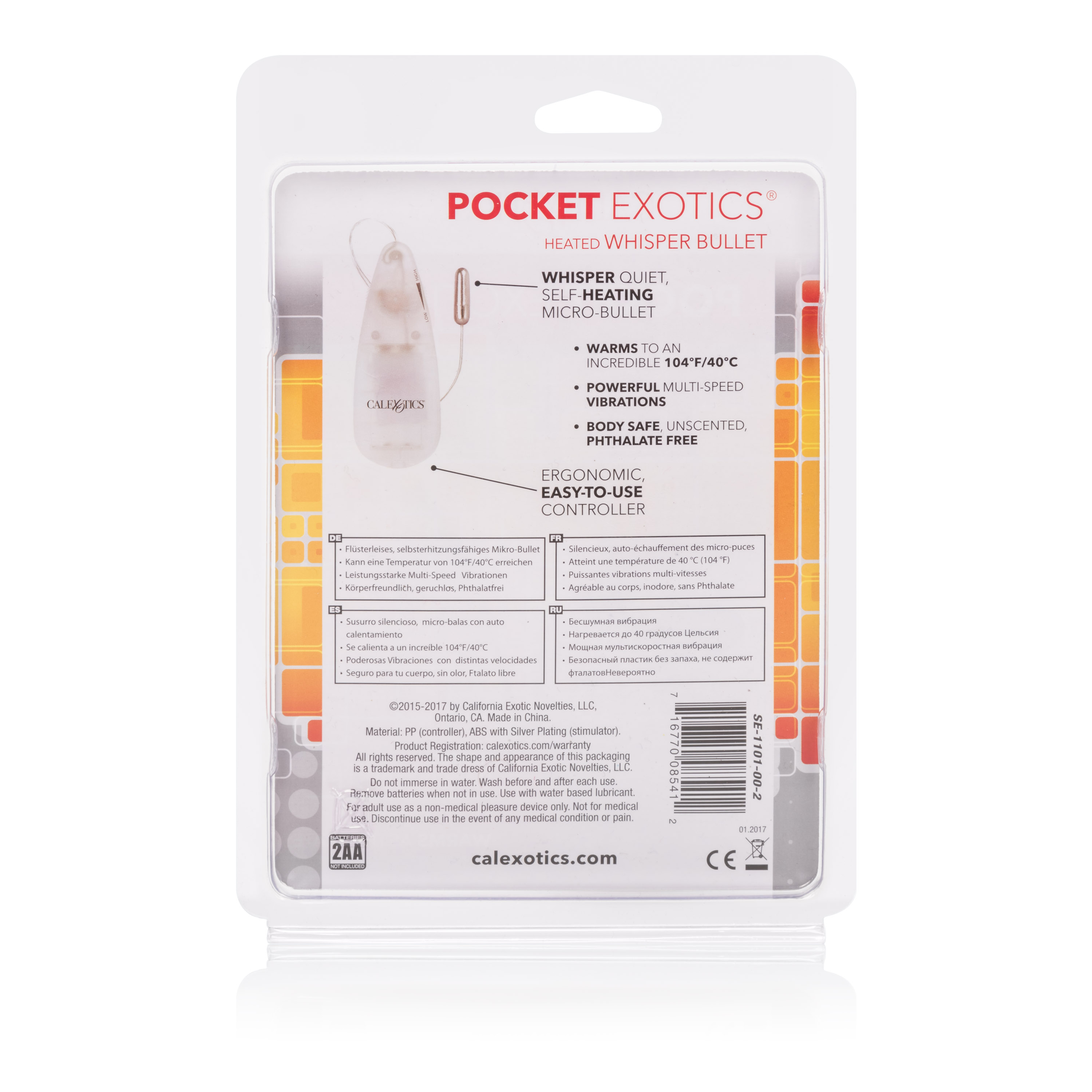 pocket exotics heated whisper bullet clear 