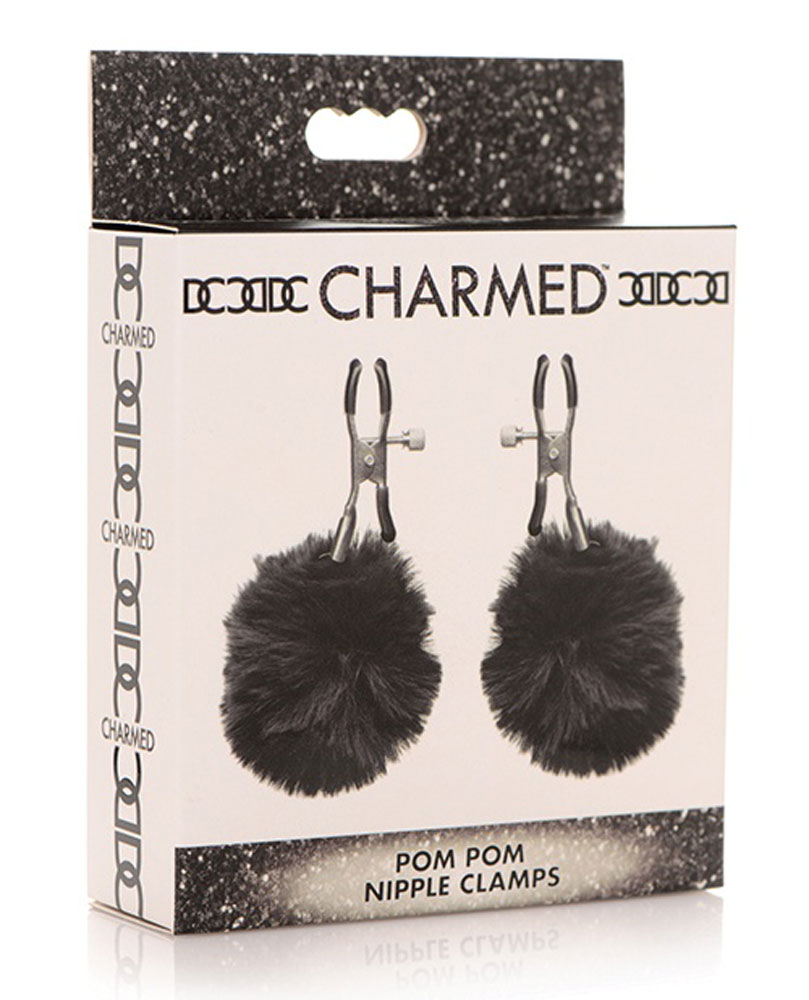 pom pom nipple clamps black 