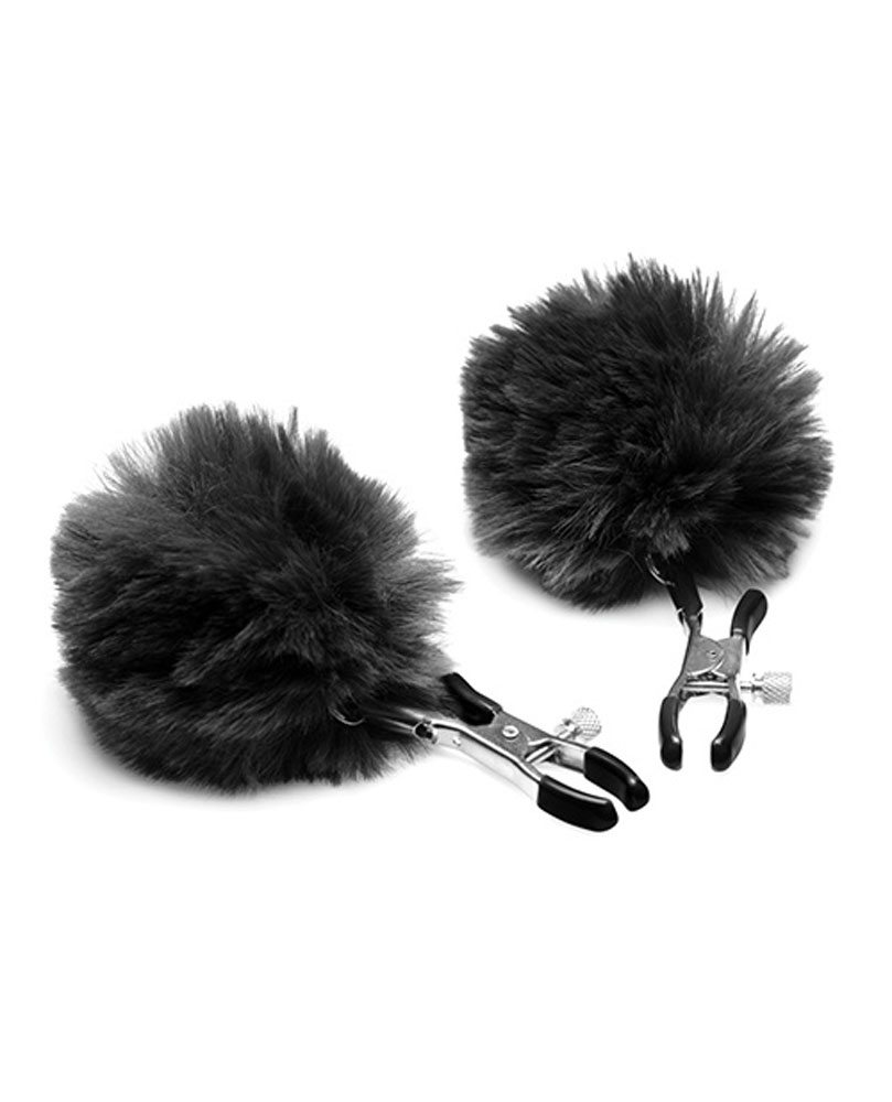 pom pom nipple clamps black 