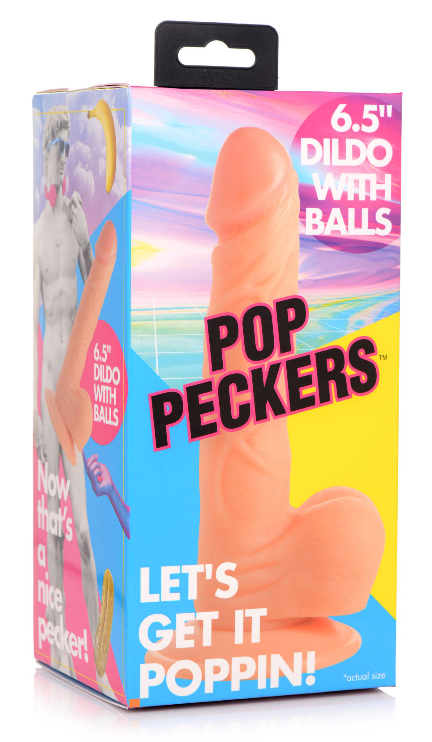 pop pecker . inch dildo with balls light 