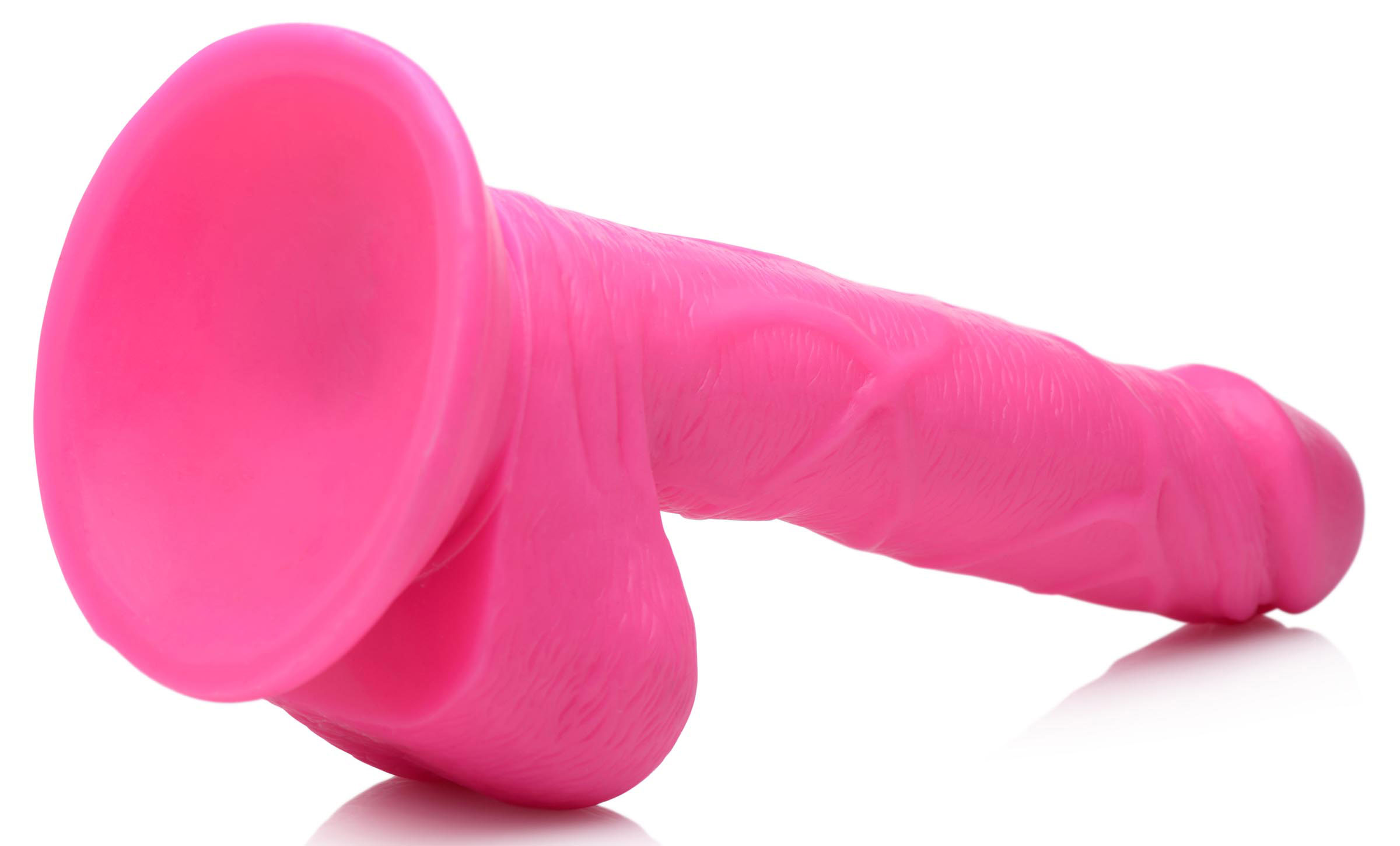 pop pecker . inch dildo with balls pink 