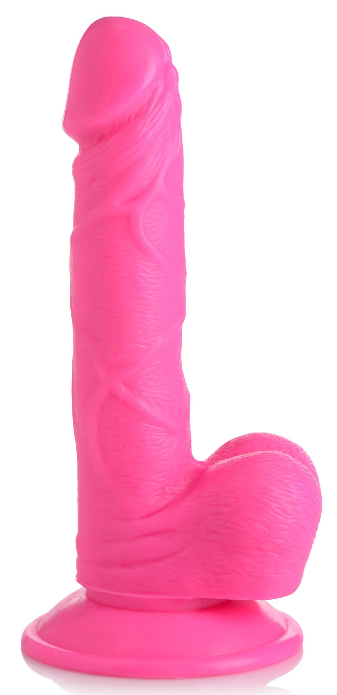 pop pecker . inch dildo with balls pink 