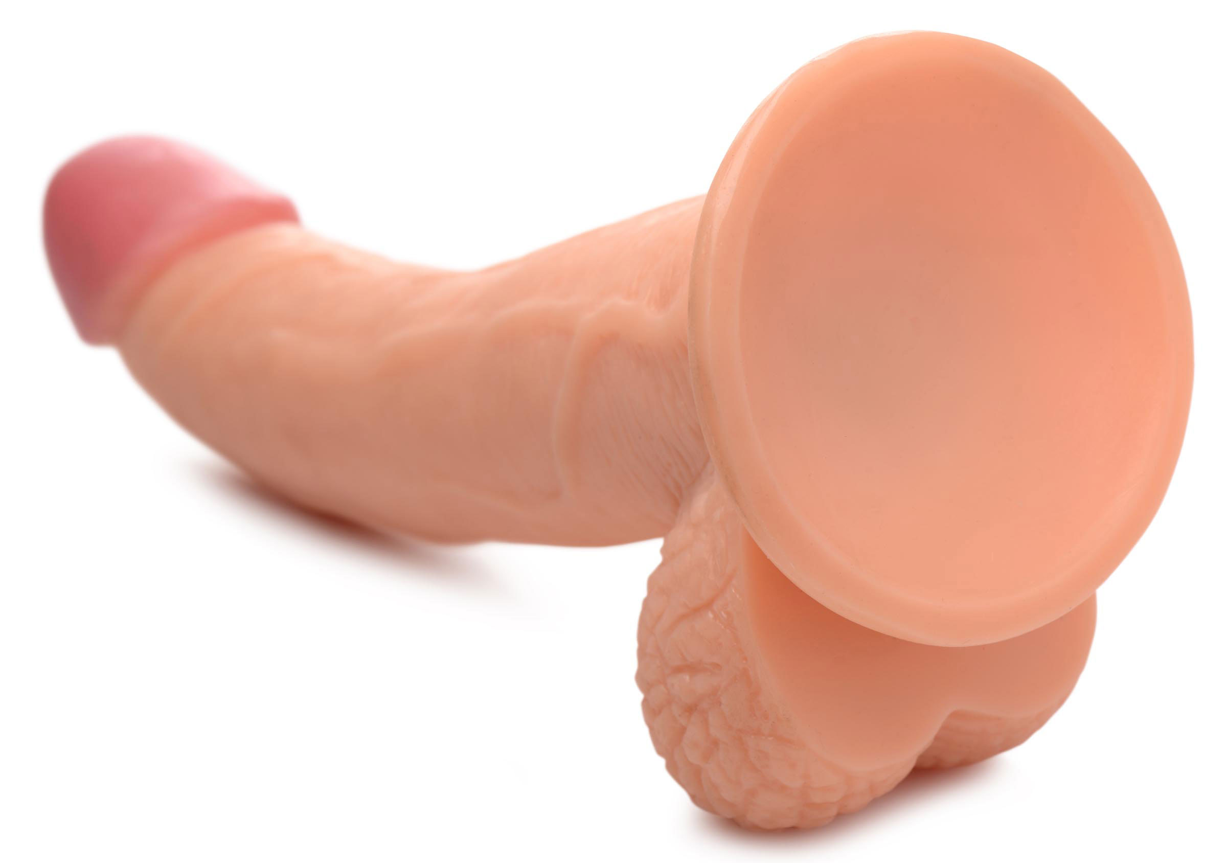 pop pecker . inch dildo with balls light 