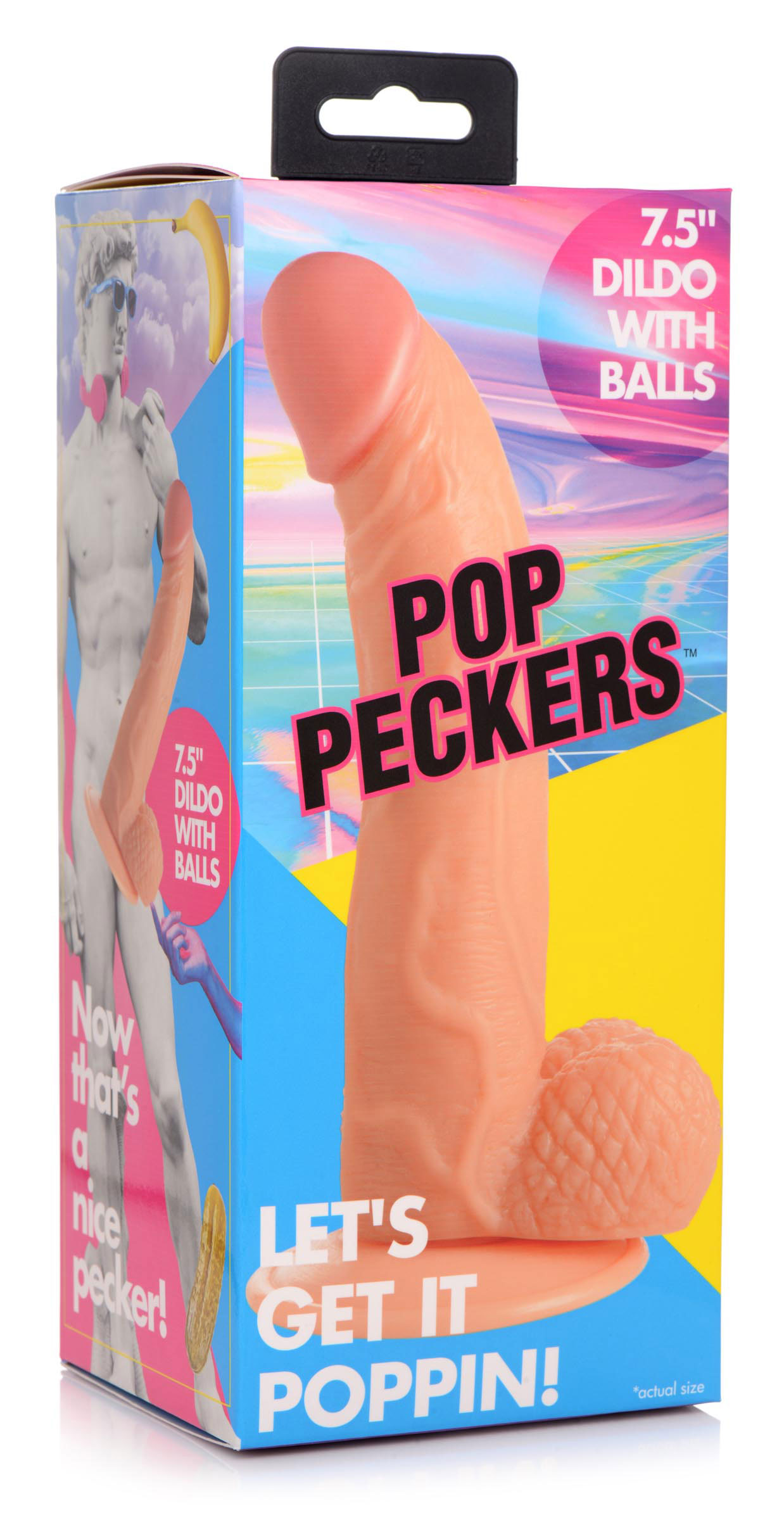 pop pecker . inch dildo with balls light 