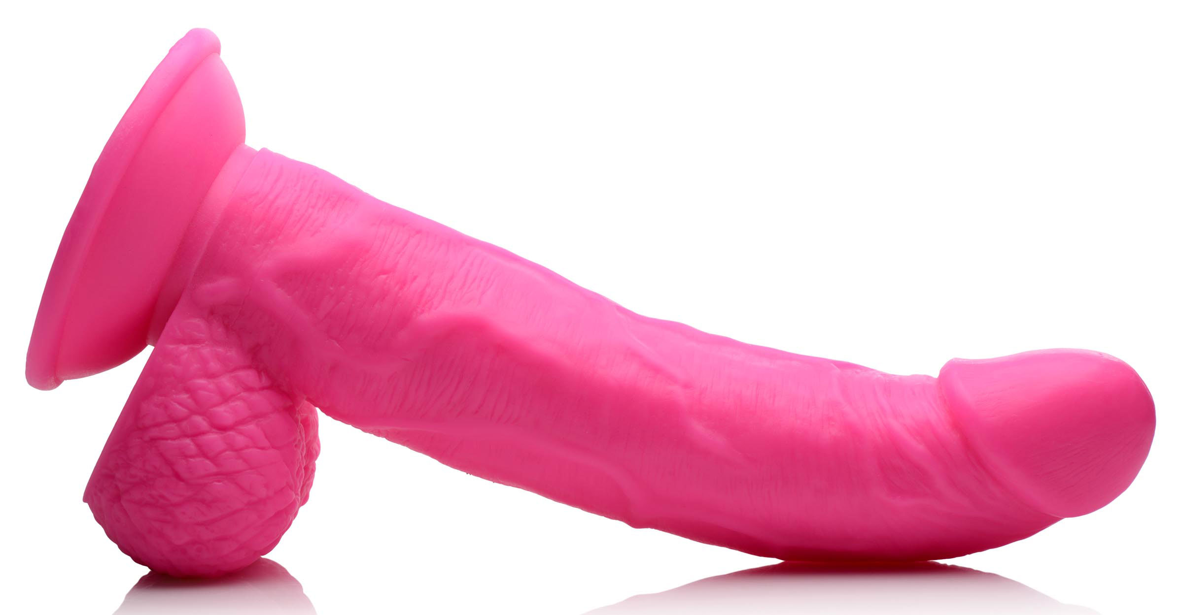 pop pecker . inch dildo with balls pink 