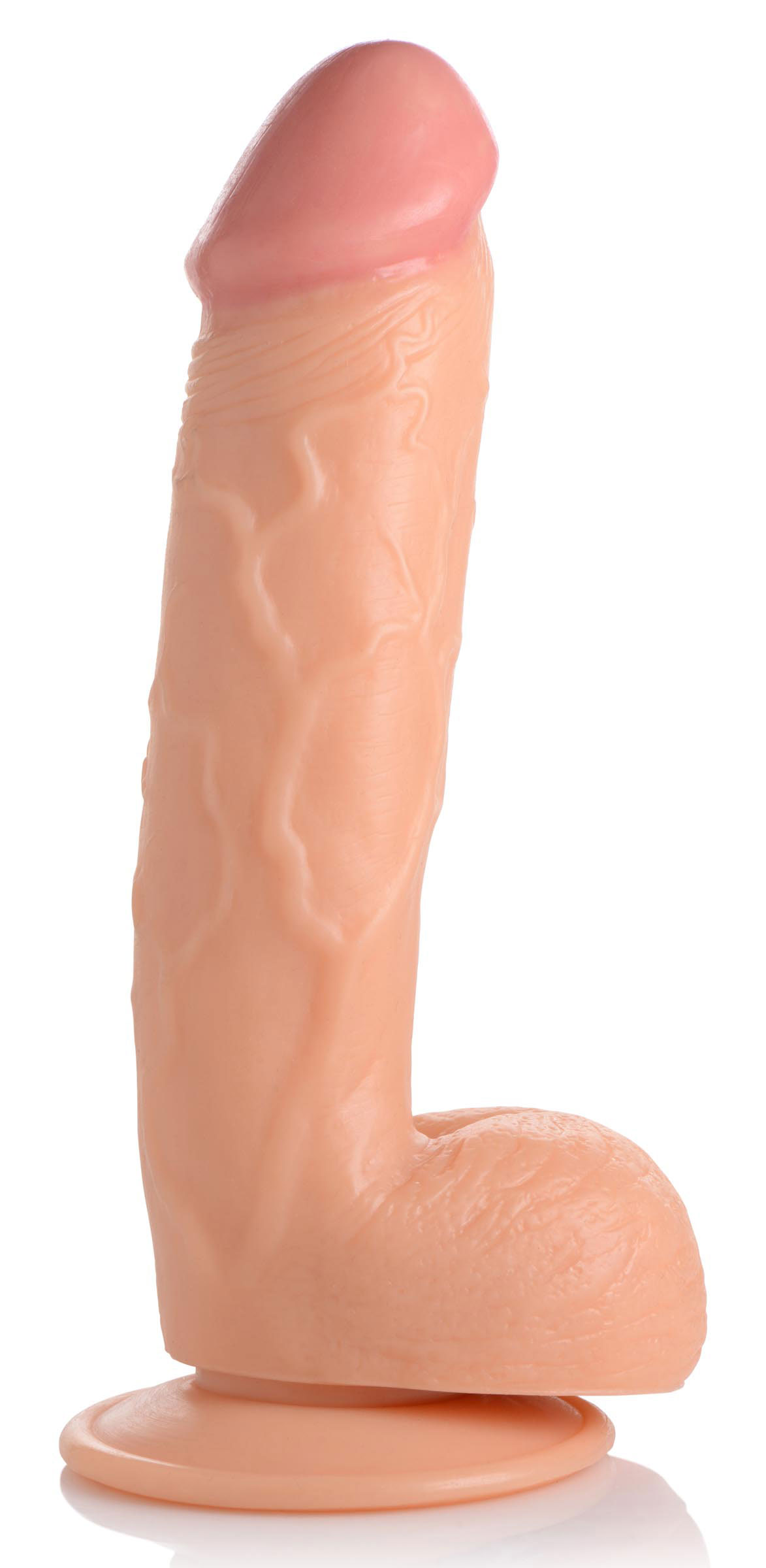 pop pecker . inch dildo with balls light 