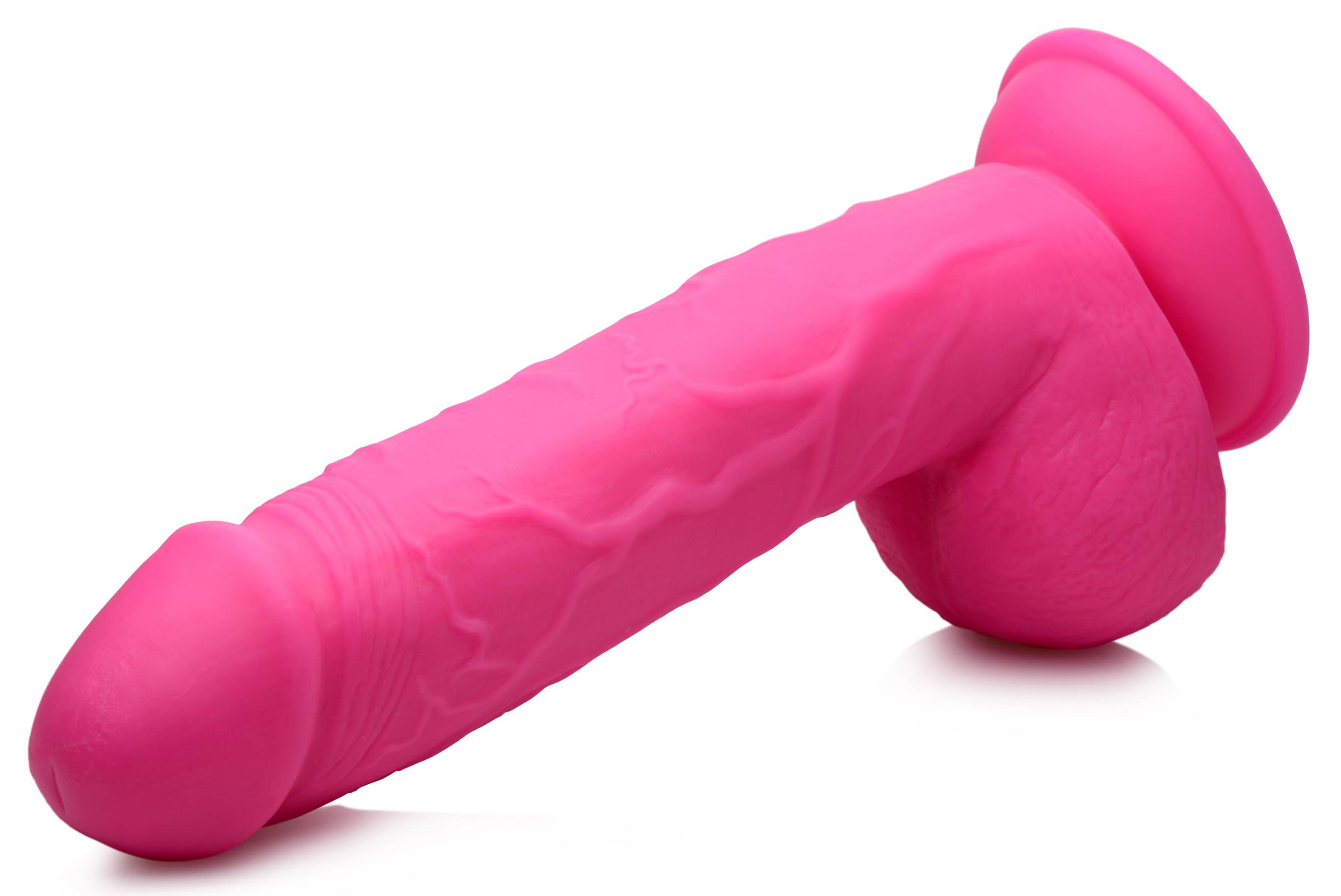 pop pecker . inch dildo with balls pink 