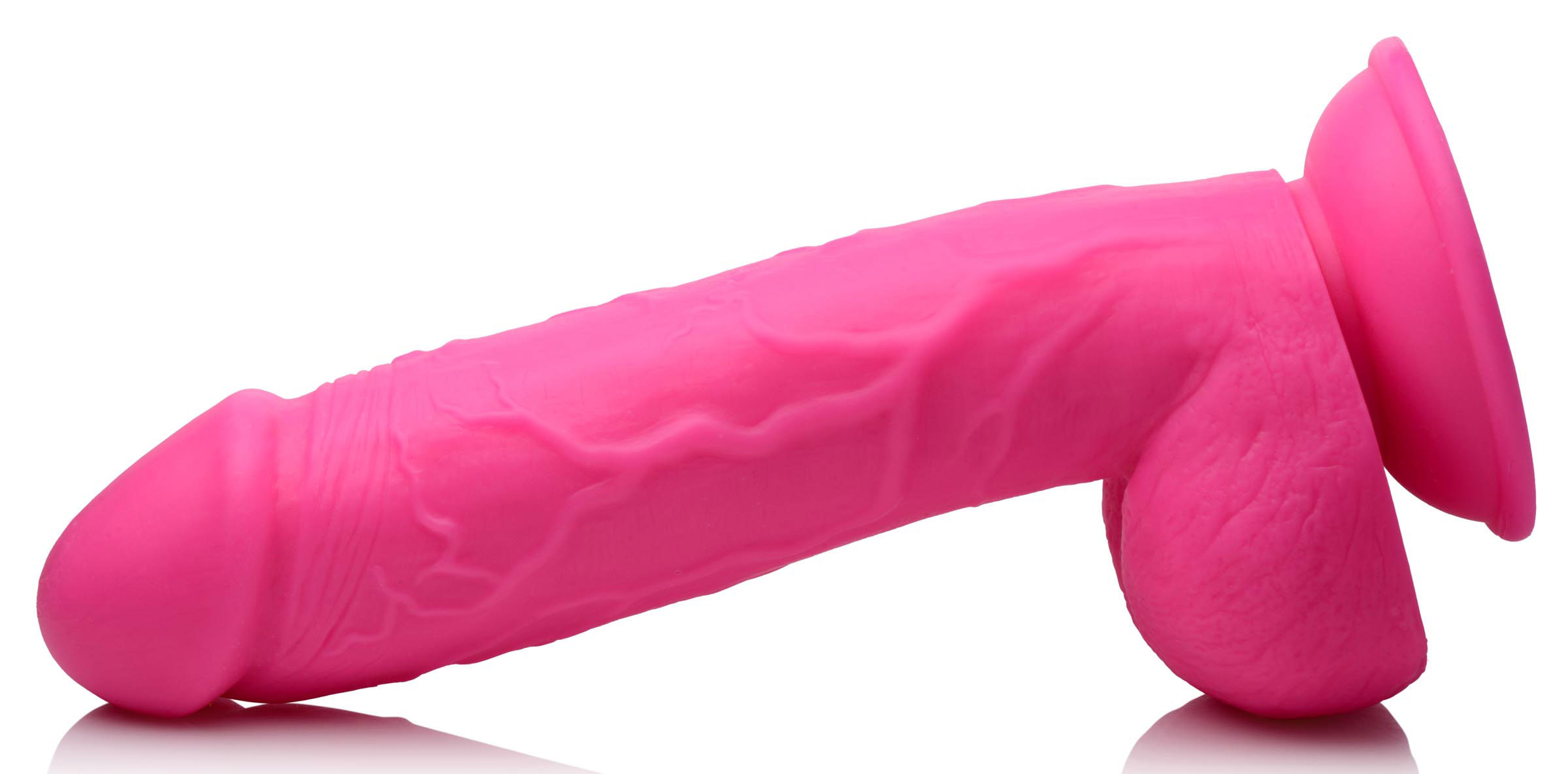 pop pecker . inch dildo with balls pink 