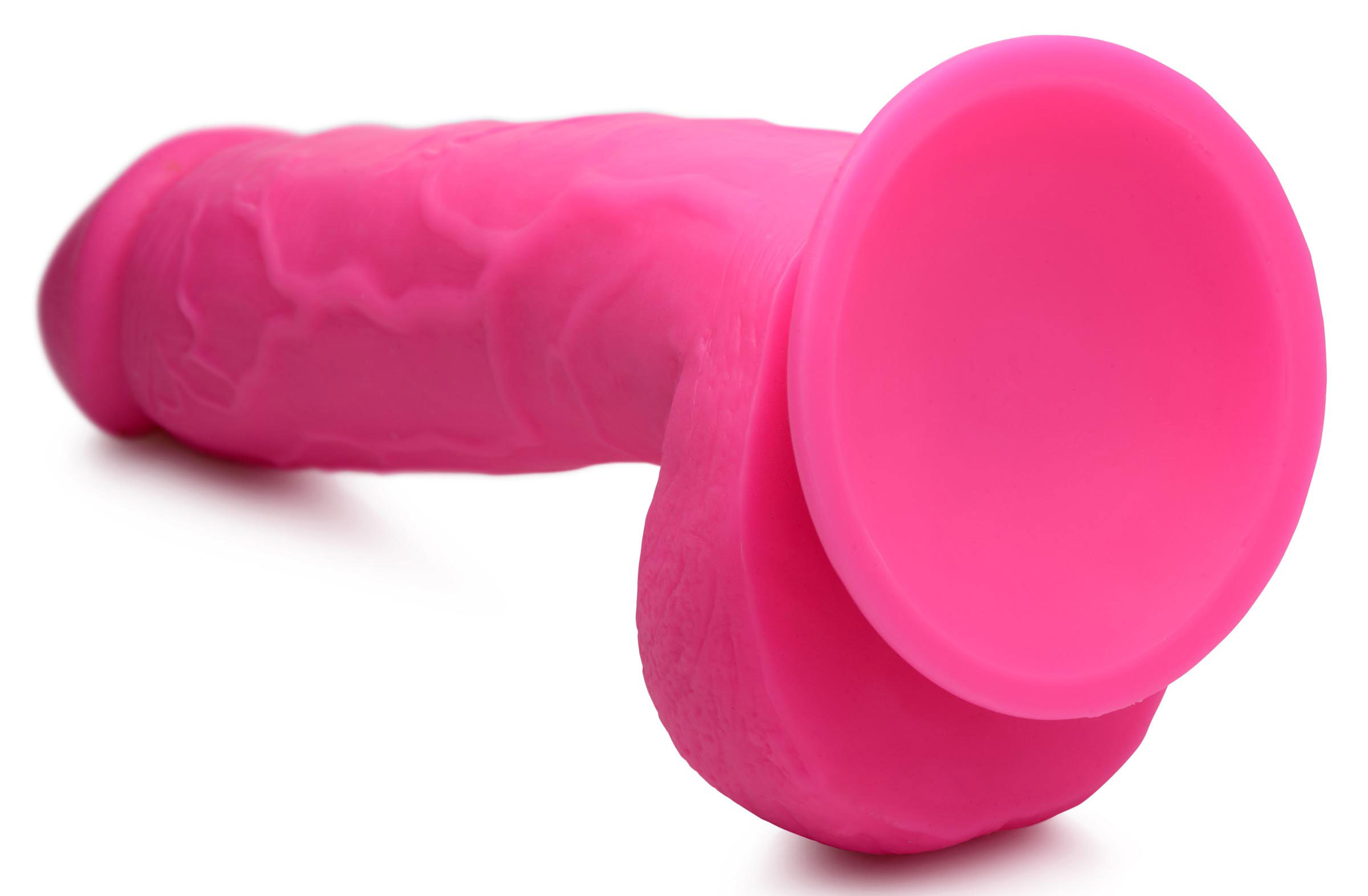 pop pecker . inch dildo with balls pink 