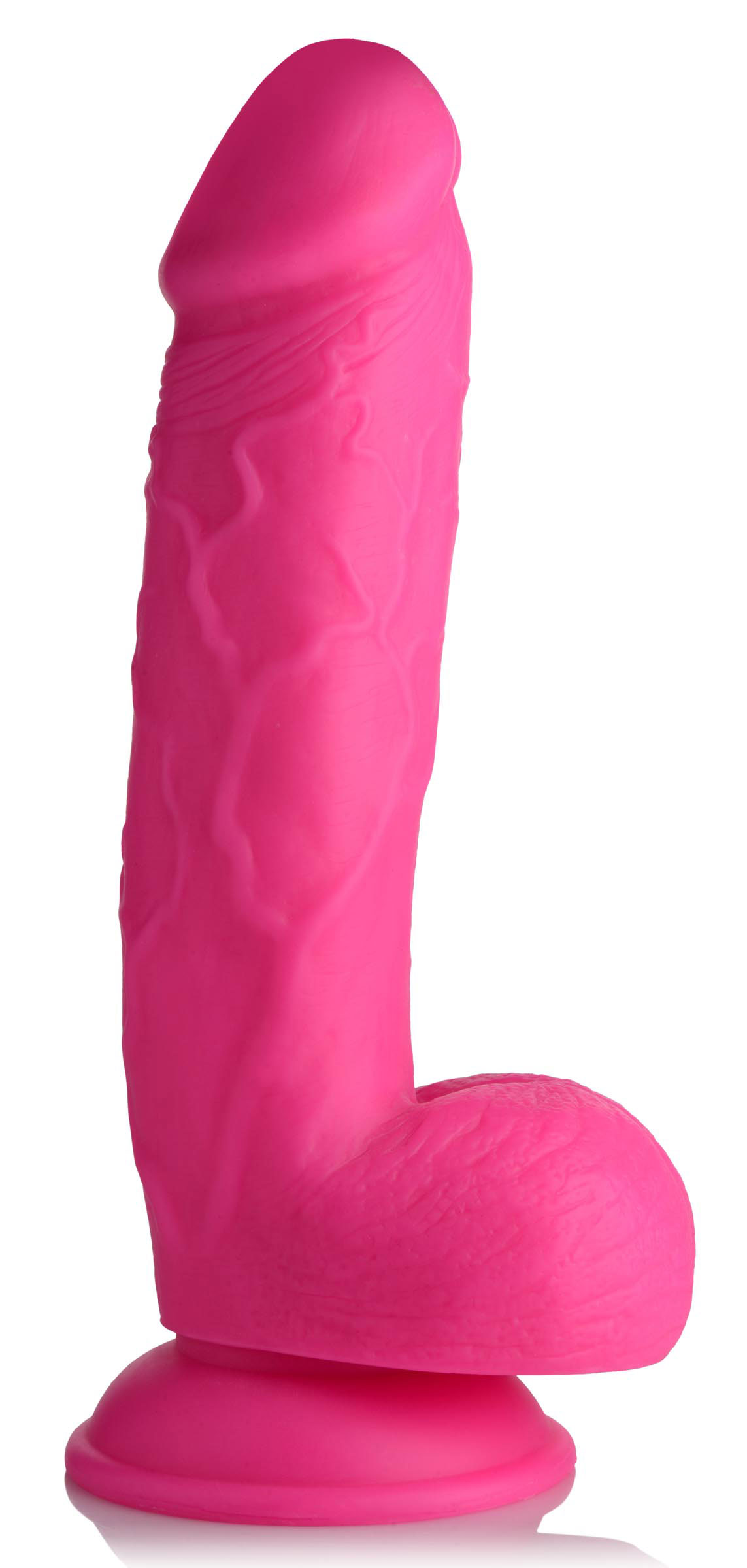 pop pecker . inch dildo with balls pink 