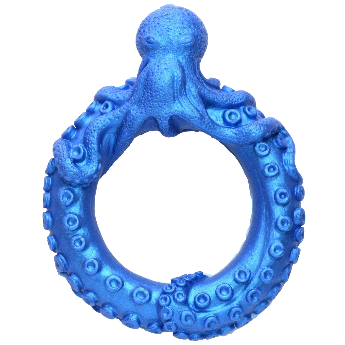 poseidons octo ring silicone cock ring blue 