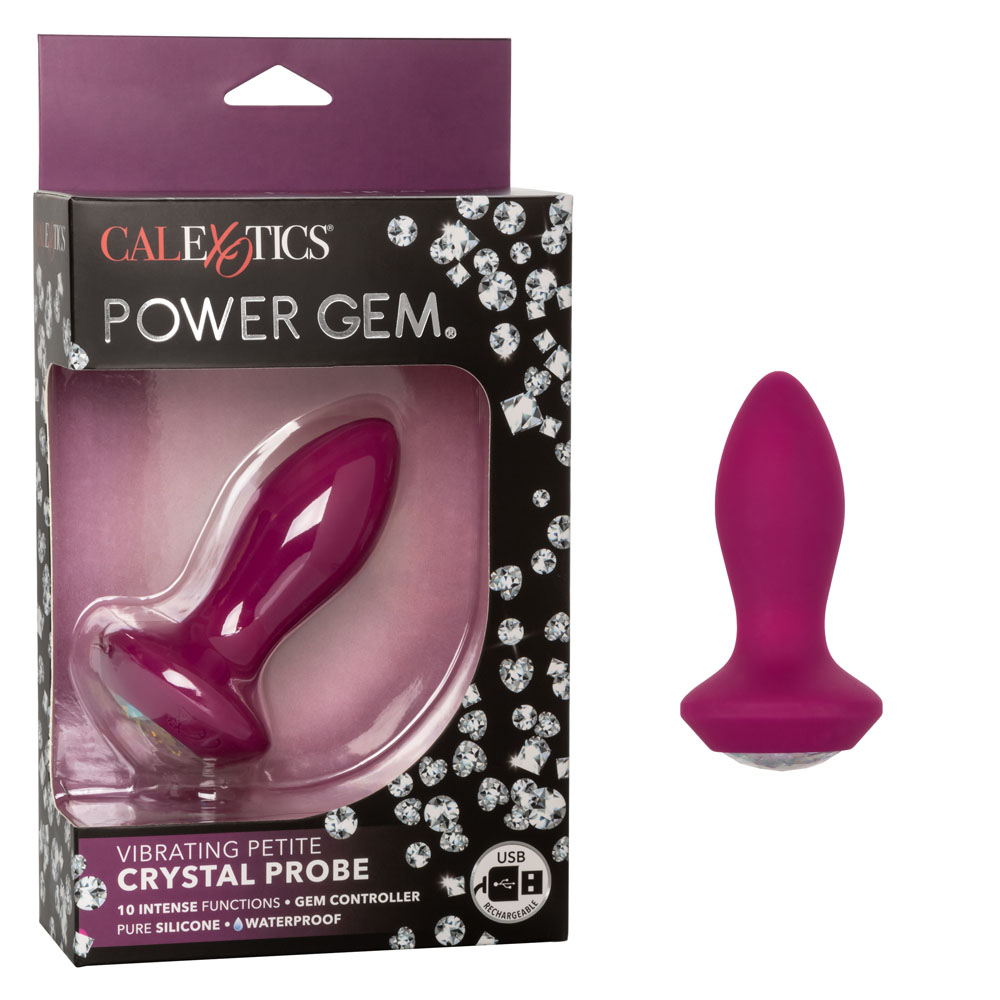 power gem vibrating petite crystal probe purple 