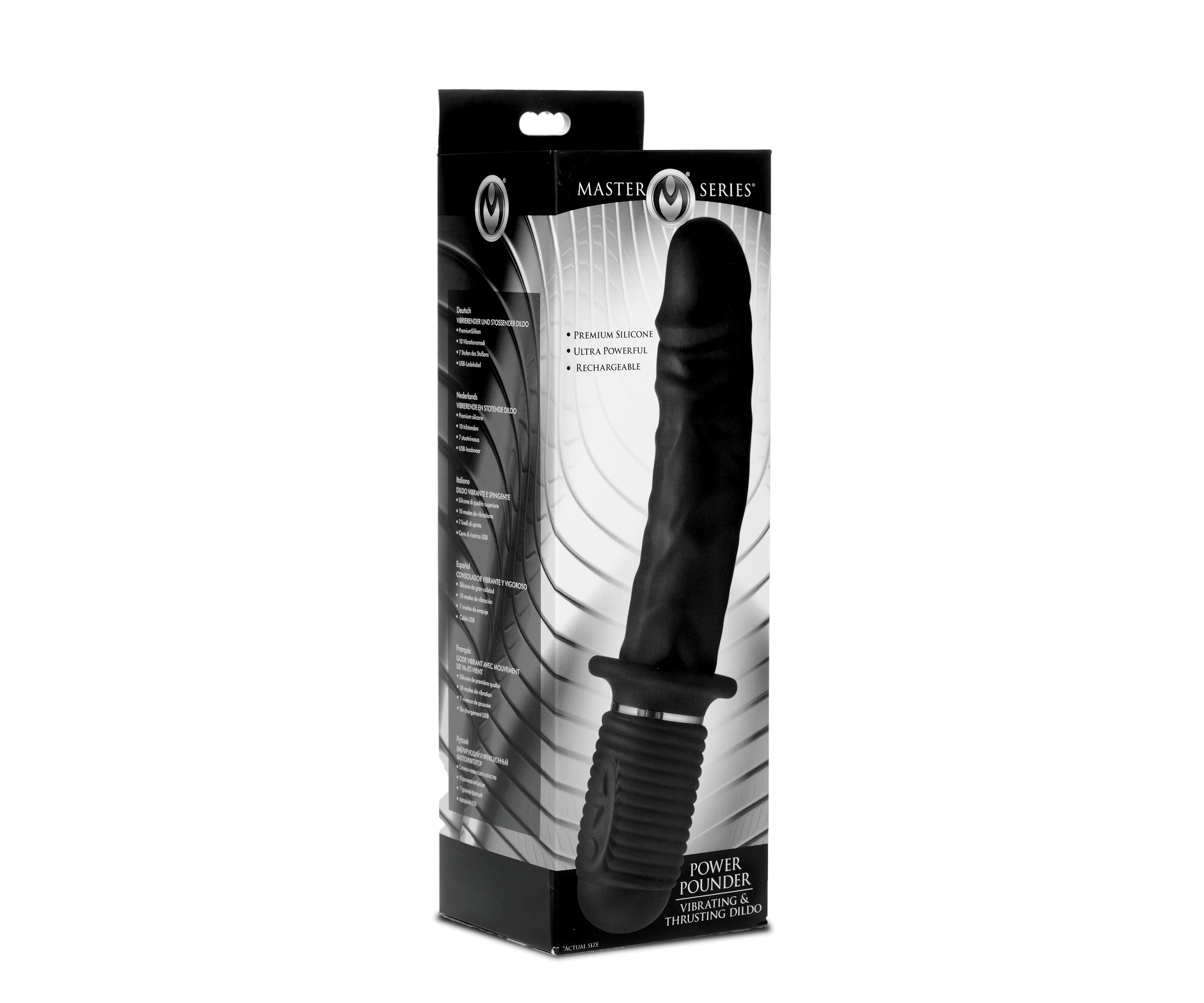 power pounder vibrating and thrusting silicone dildo 