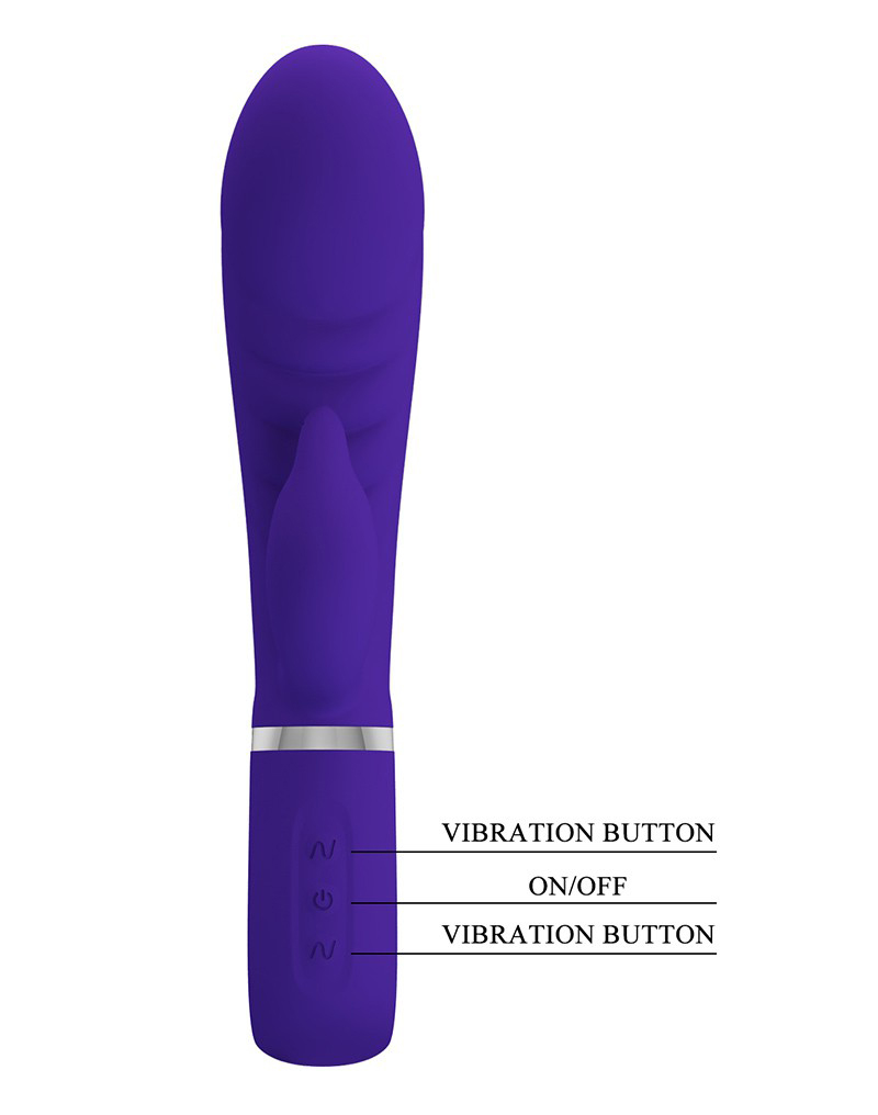 prescott super soft rabbit silicone vibrator purple 