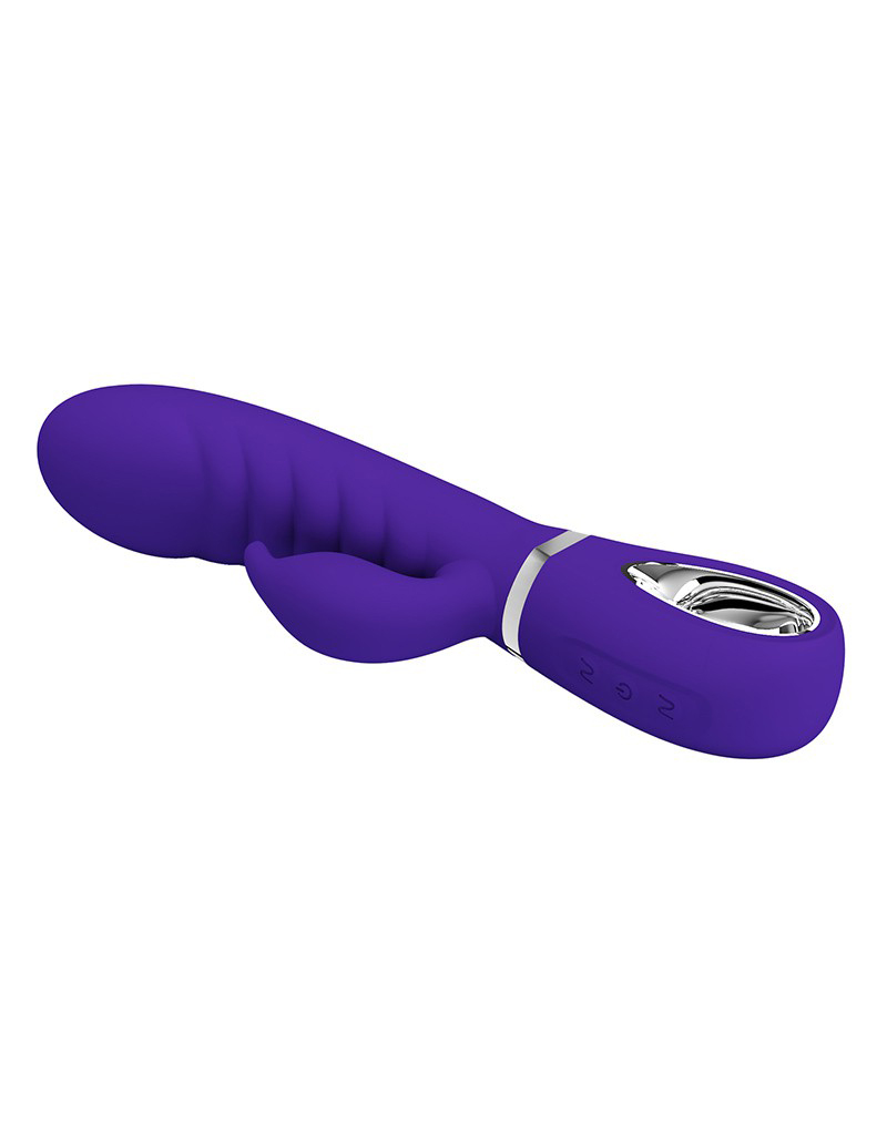 prescott super soft rabbit silicone vibrator purple 