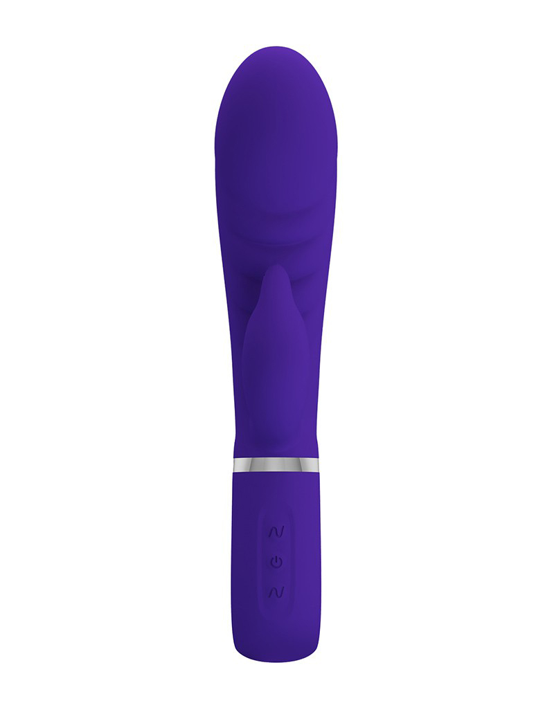 prescott super soft rabbit silicone vibrator purple 