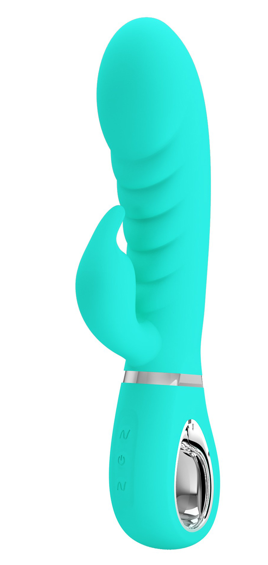 prescott super soft rabbit silicone vibrator teal 