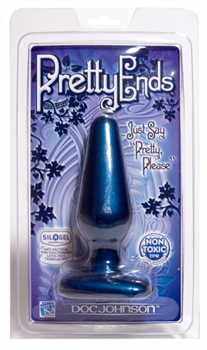 pretty ends iridescent butt plugs medium midnight blue 