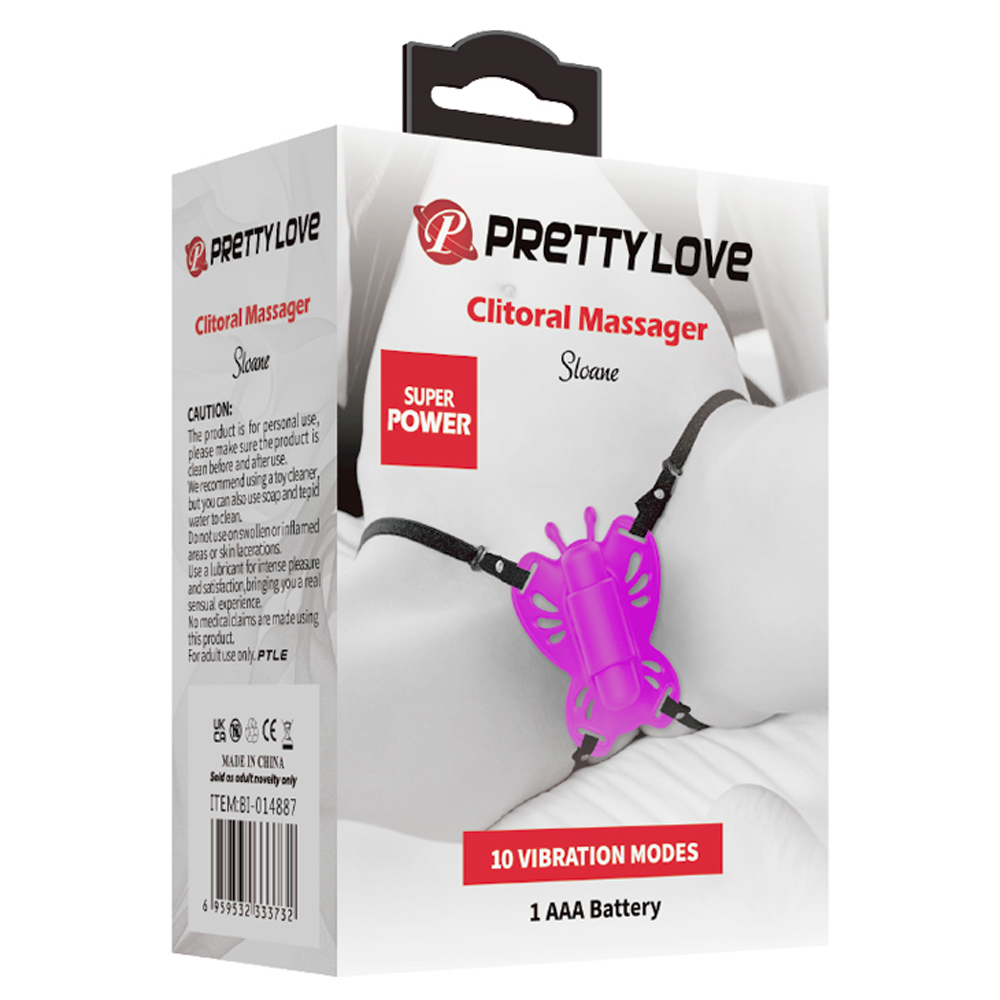 pretty love sloane battery powered clit stim  fuchsia 