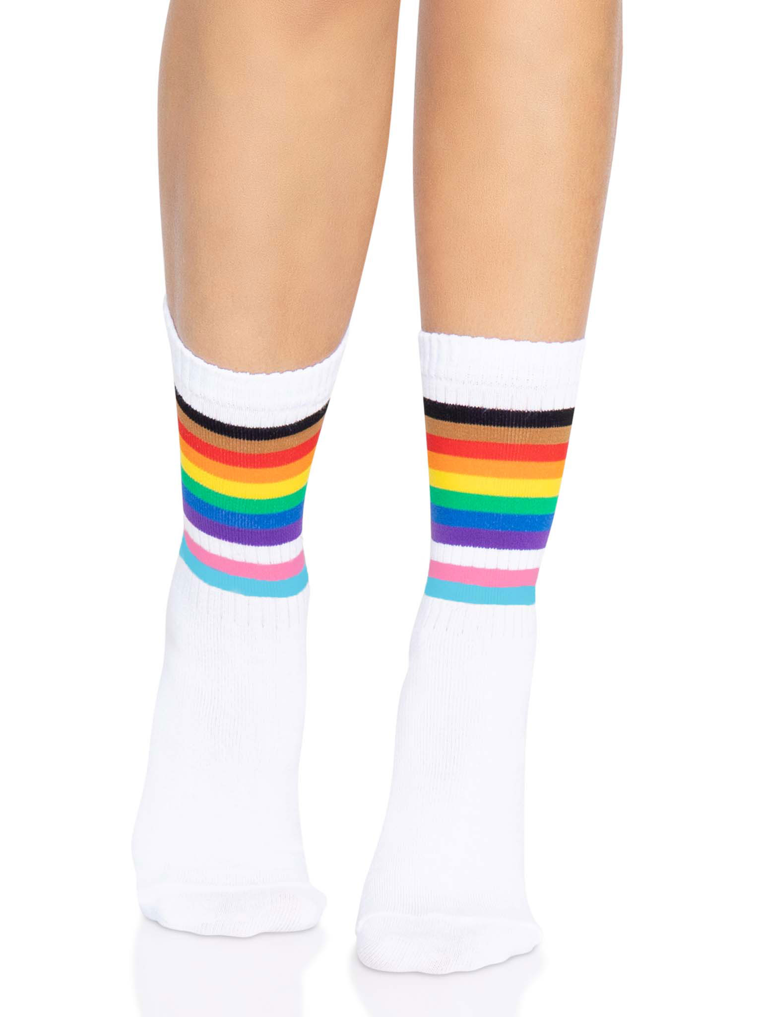 pride crew socks one size rainbow 