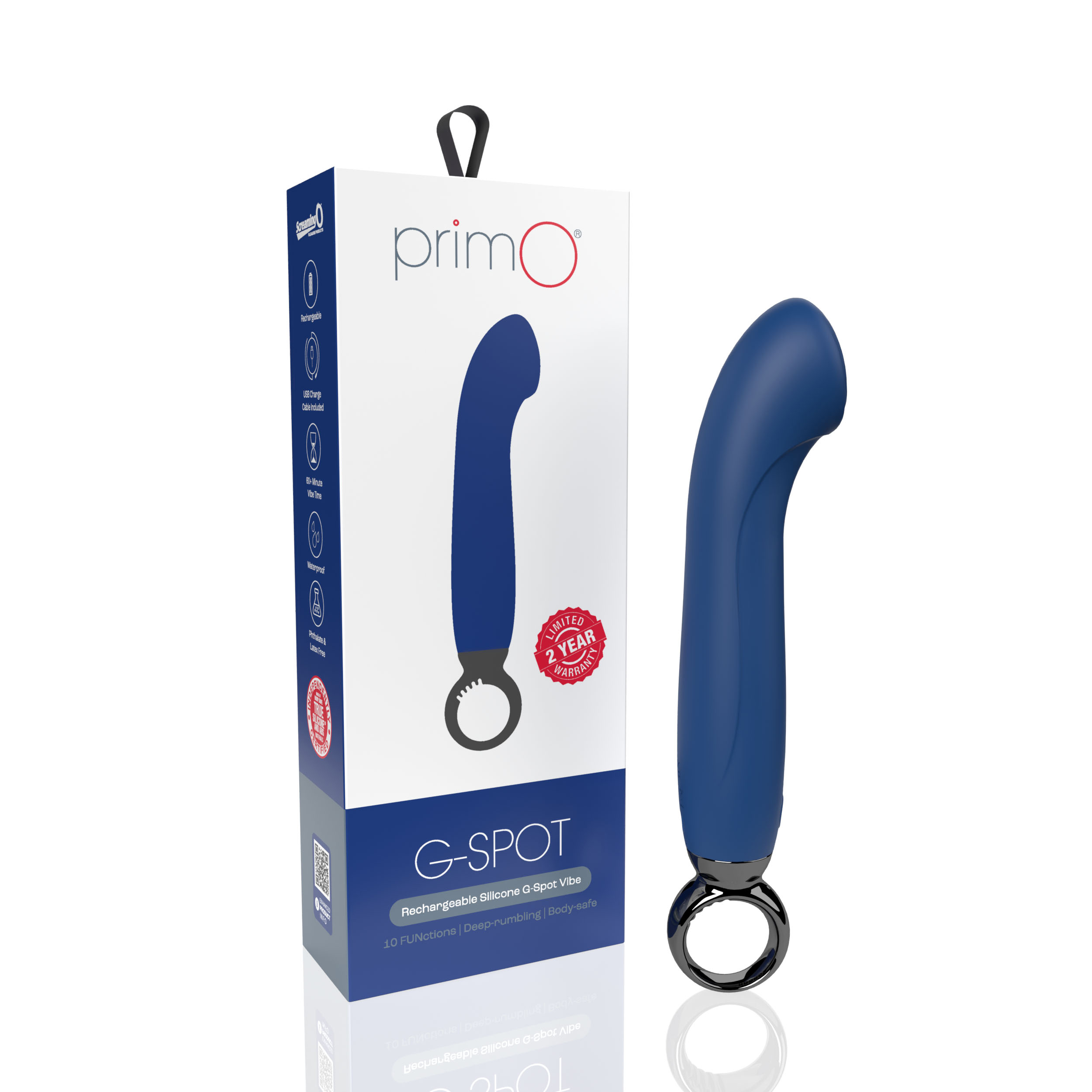 primo g spot rechargeable vibrator blueberry 