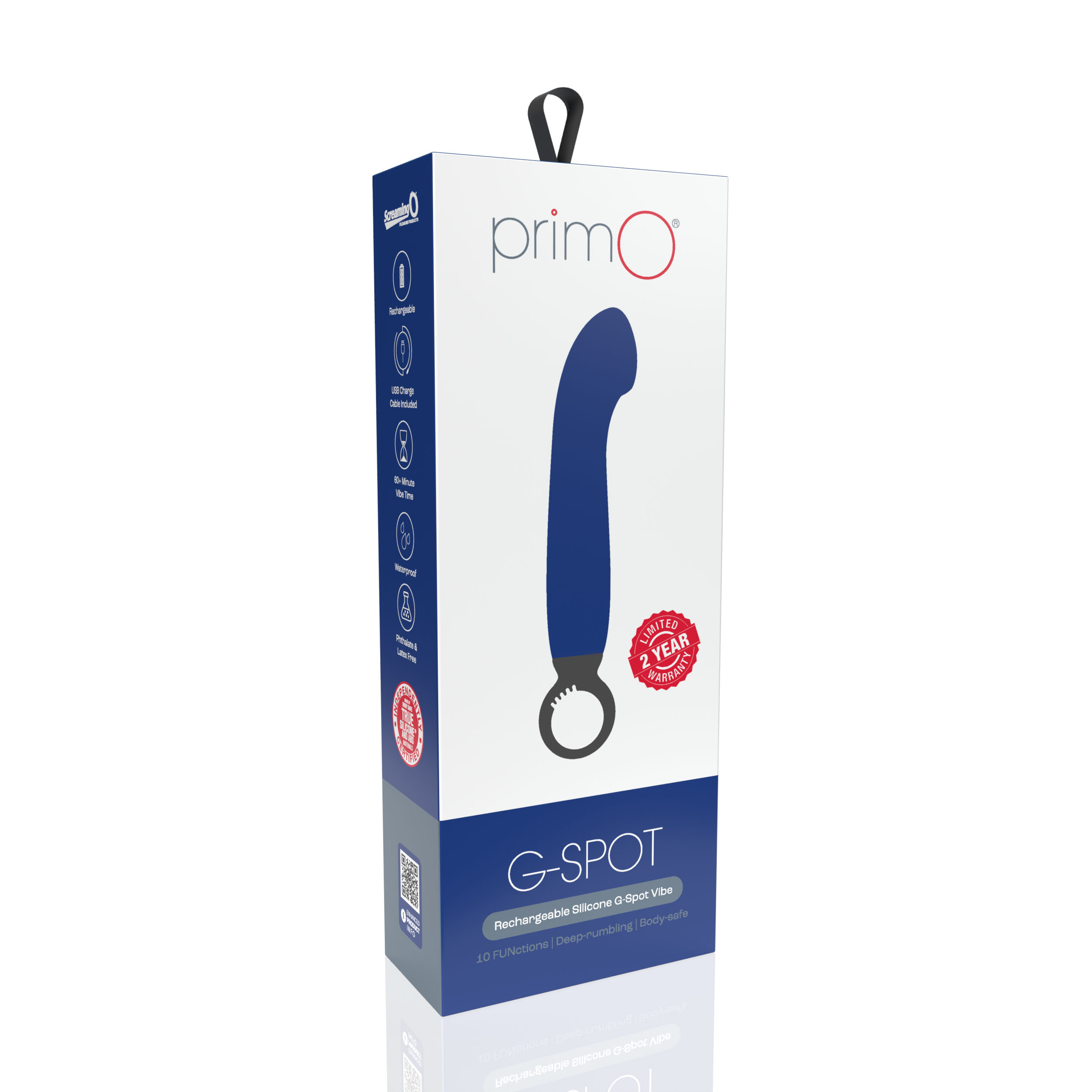 primo g spot rechargeable vibrator blueberry 