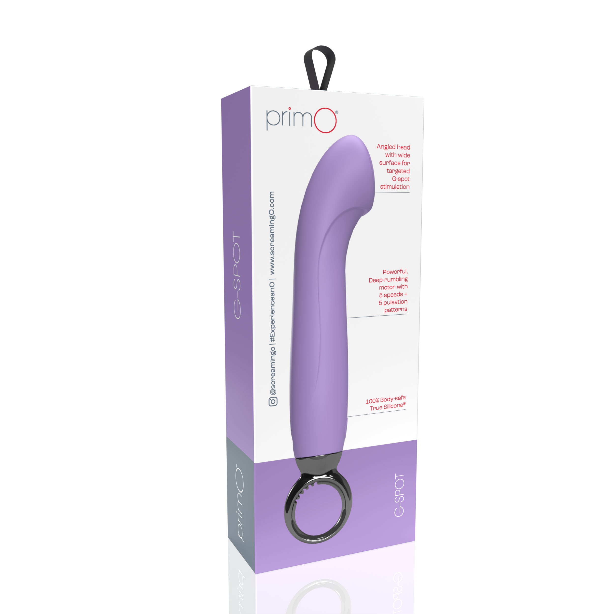 primo g spot rechargeable vibrator lilac 