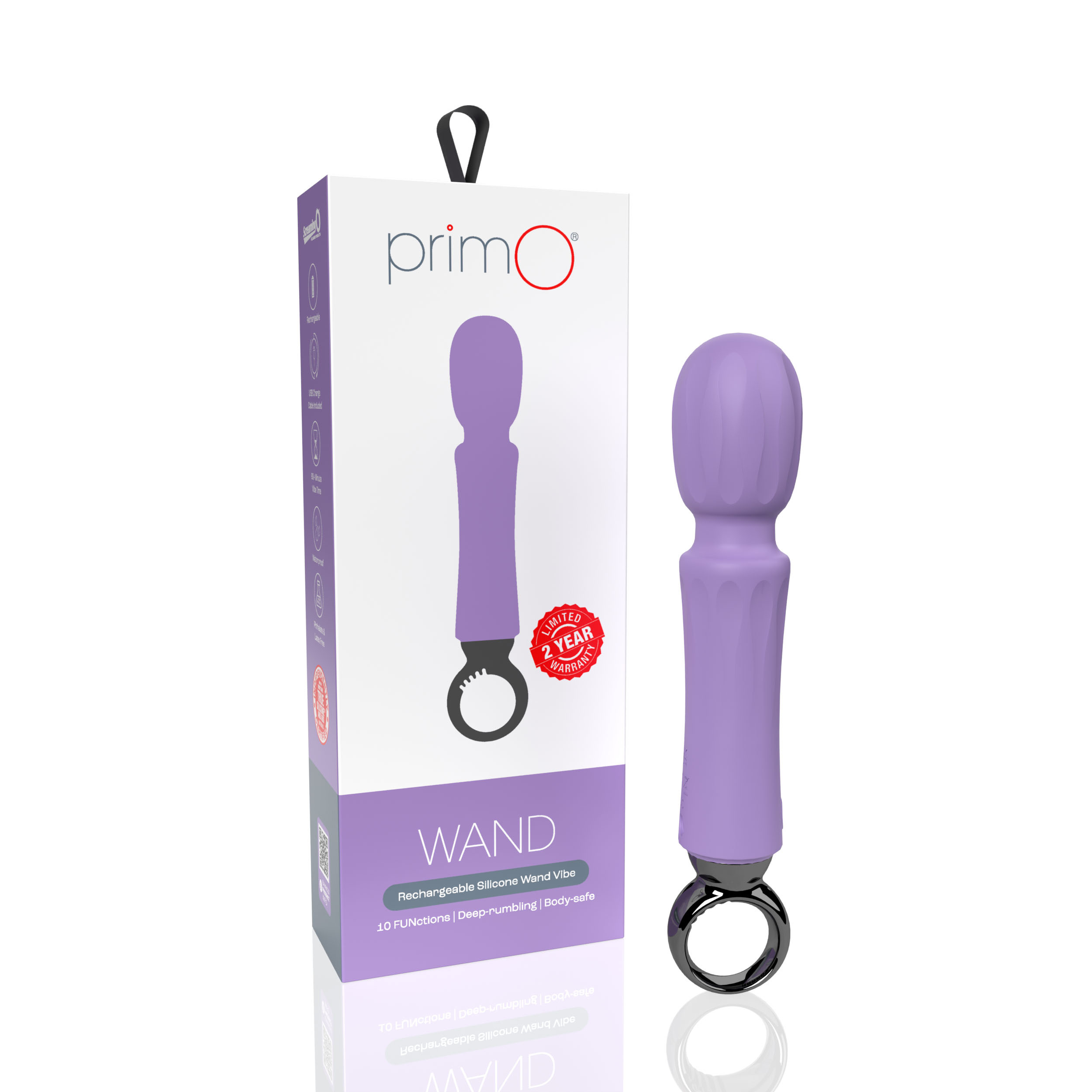 primo wand rechargeable vibe lilac 