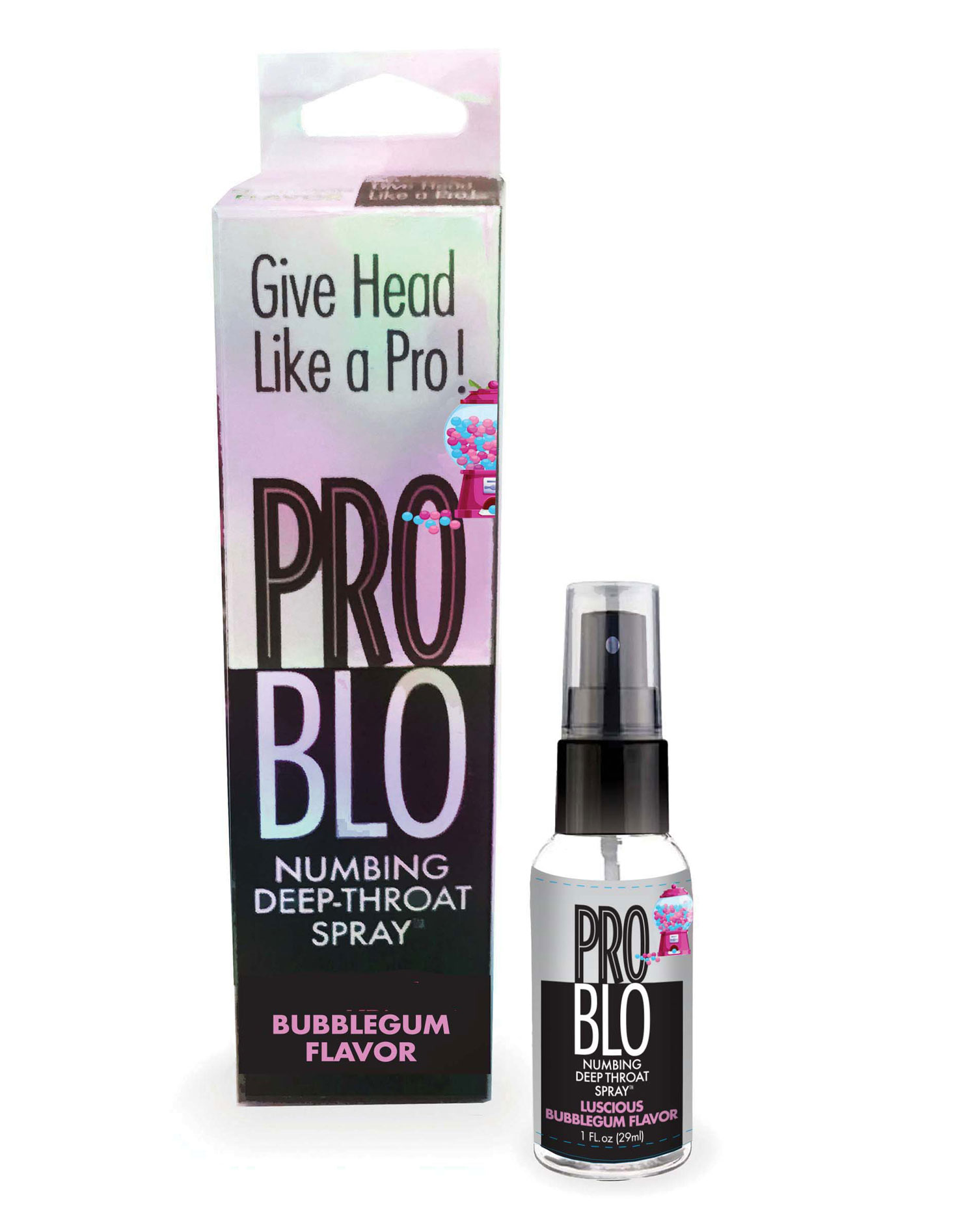 pro blo throat numbing spray oz bubblegum 