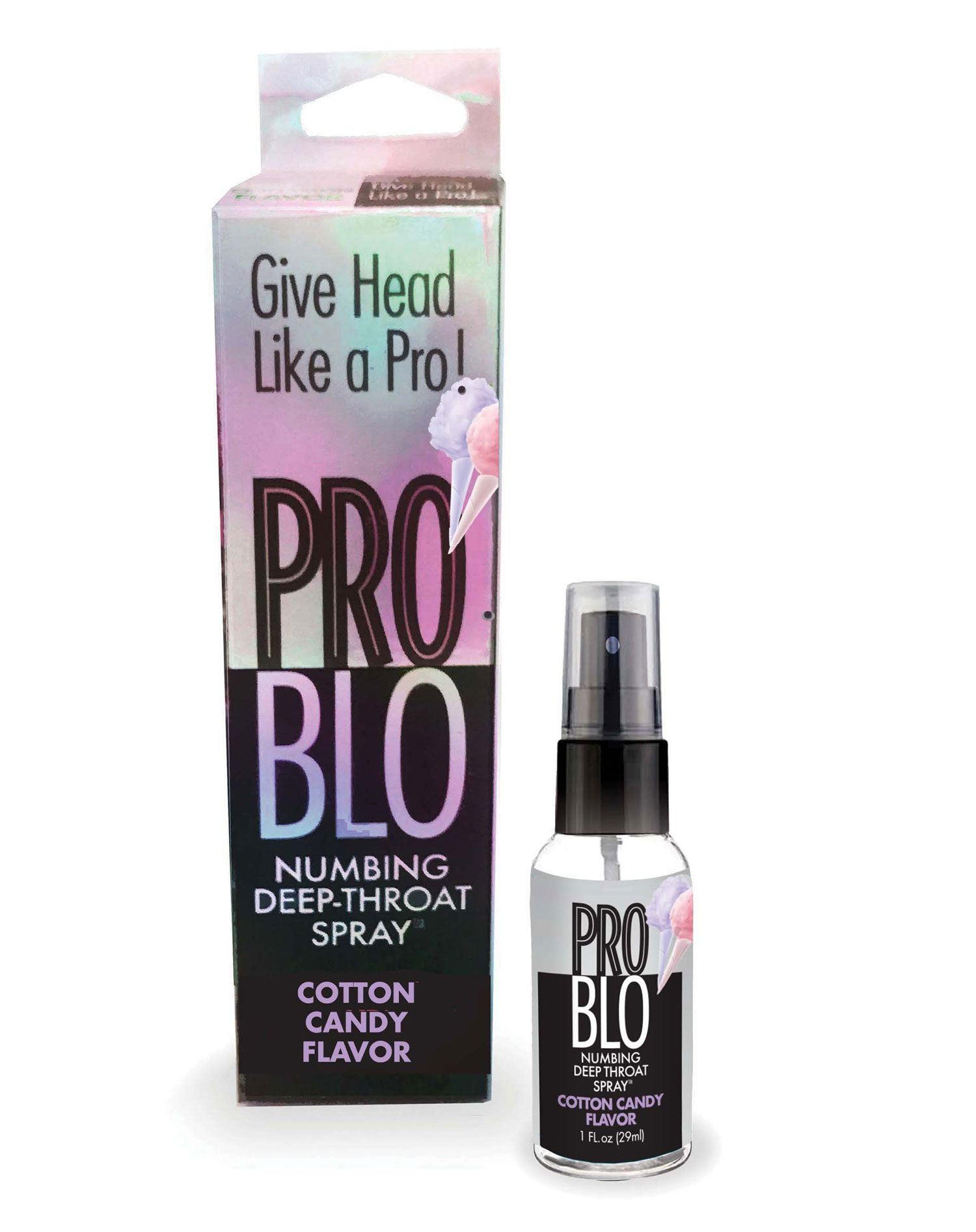 pro blo throat numbing spray oz cotton candy 