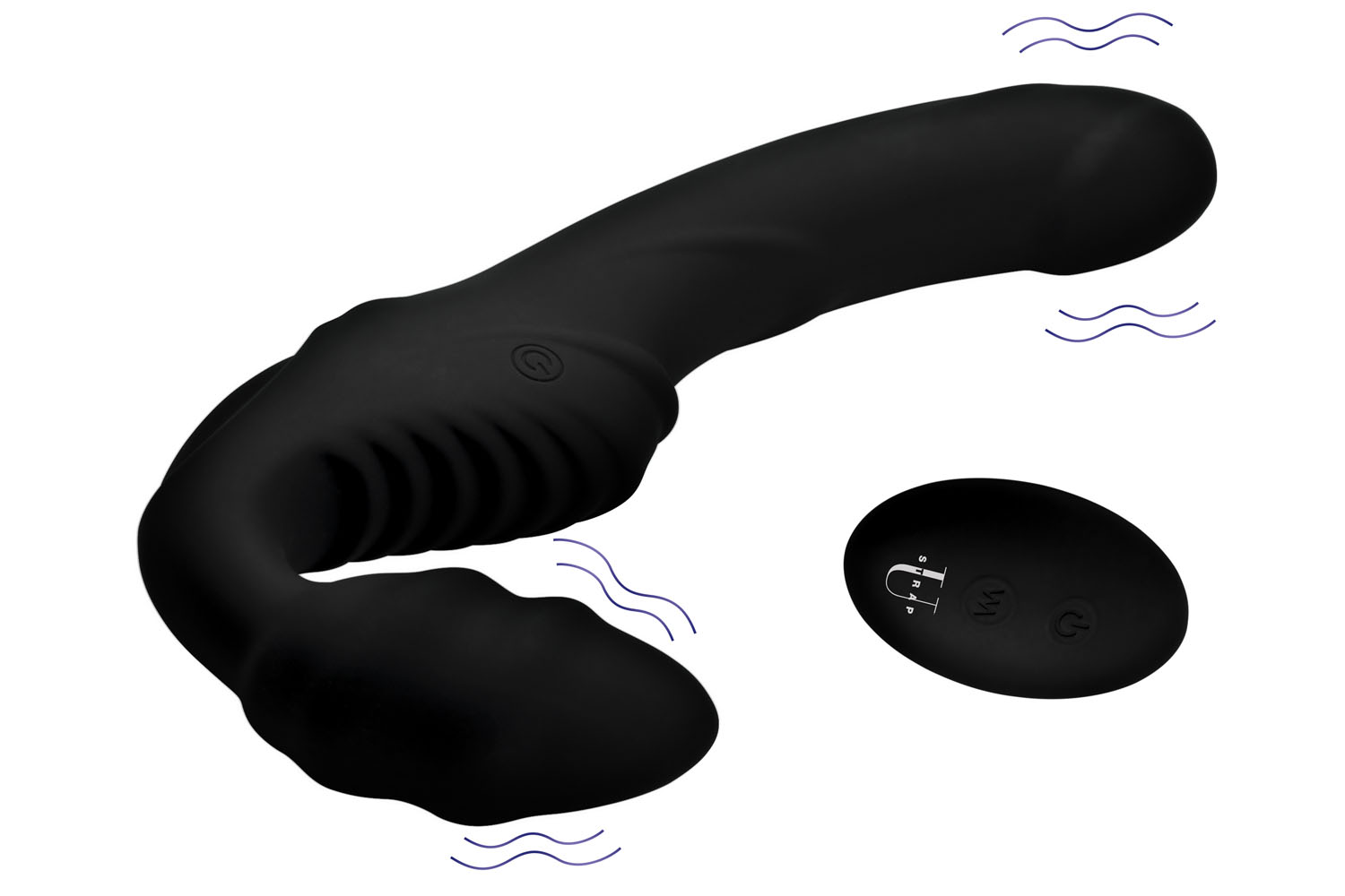 pro rider x vibrating silicone strapless  strap on with remote control 
