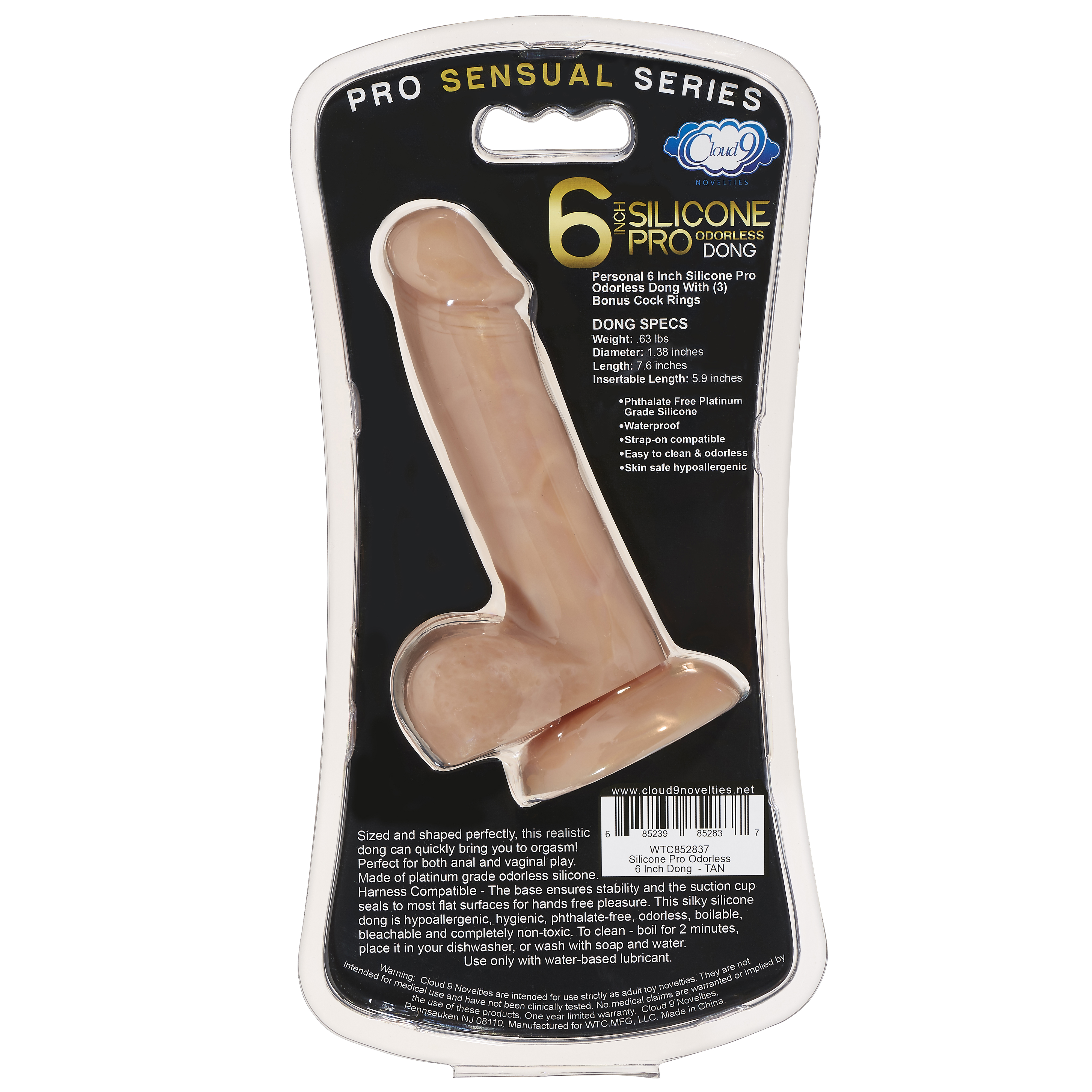 pro sensual series  inch silicone pro odorless dong tan 